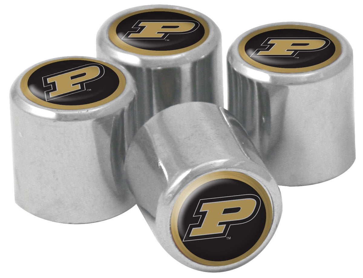NCAA Purdue Boilermakers Metal Tire Valve Stem Caps, 4-Pack