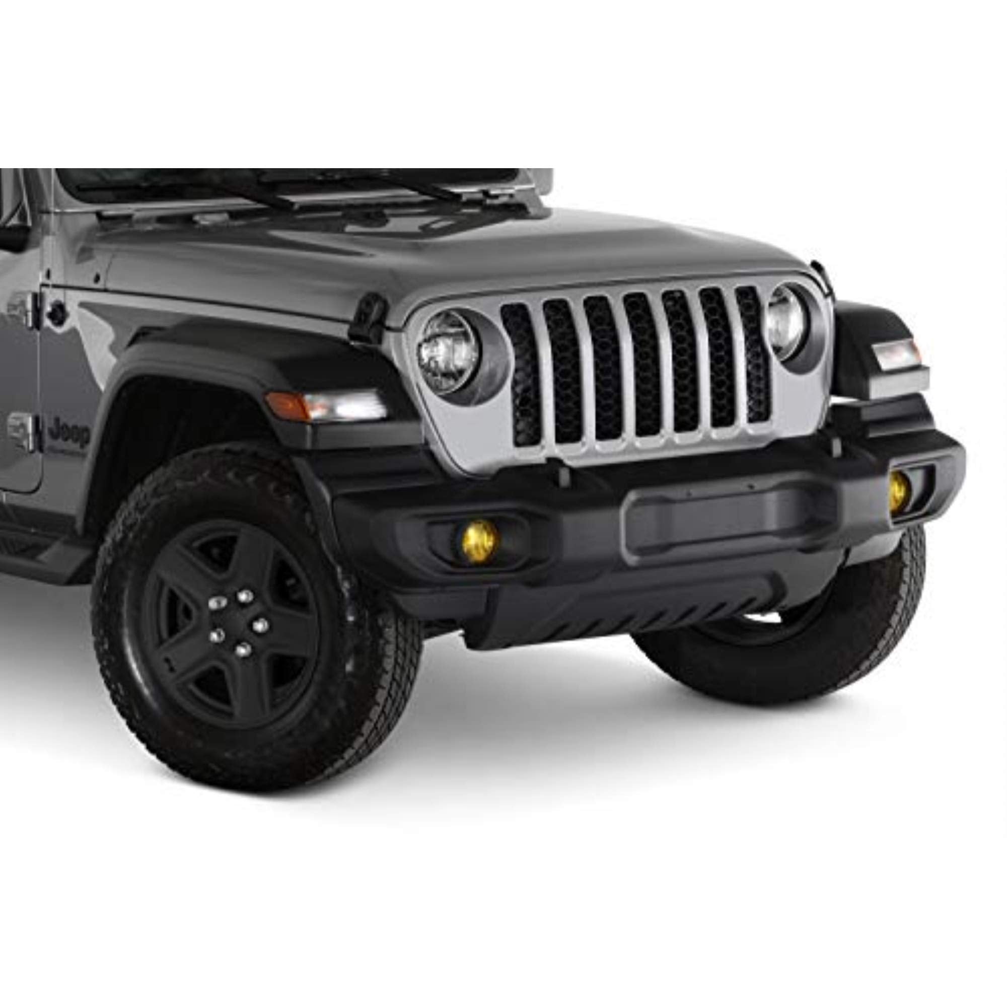 GT Styling GT0645FY Transparent Yellow Fog Light Cover Fits 18-20 Wrangler JL/JLU Rubicon