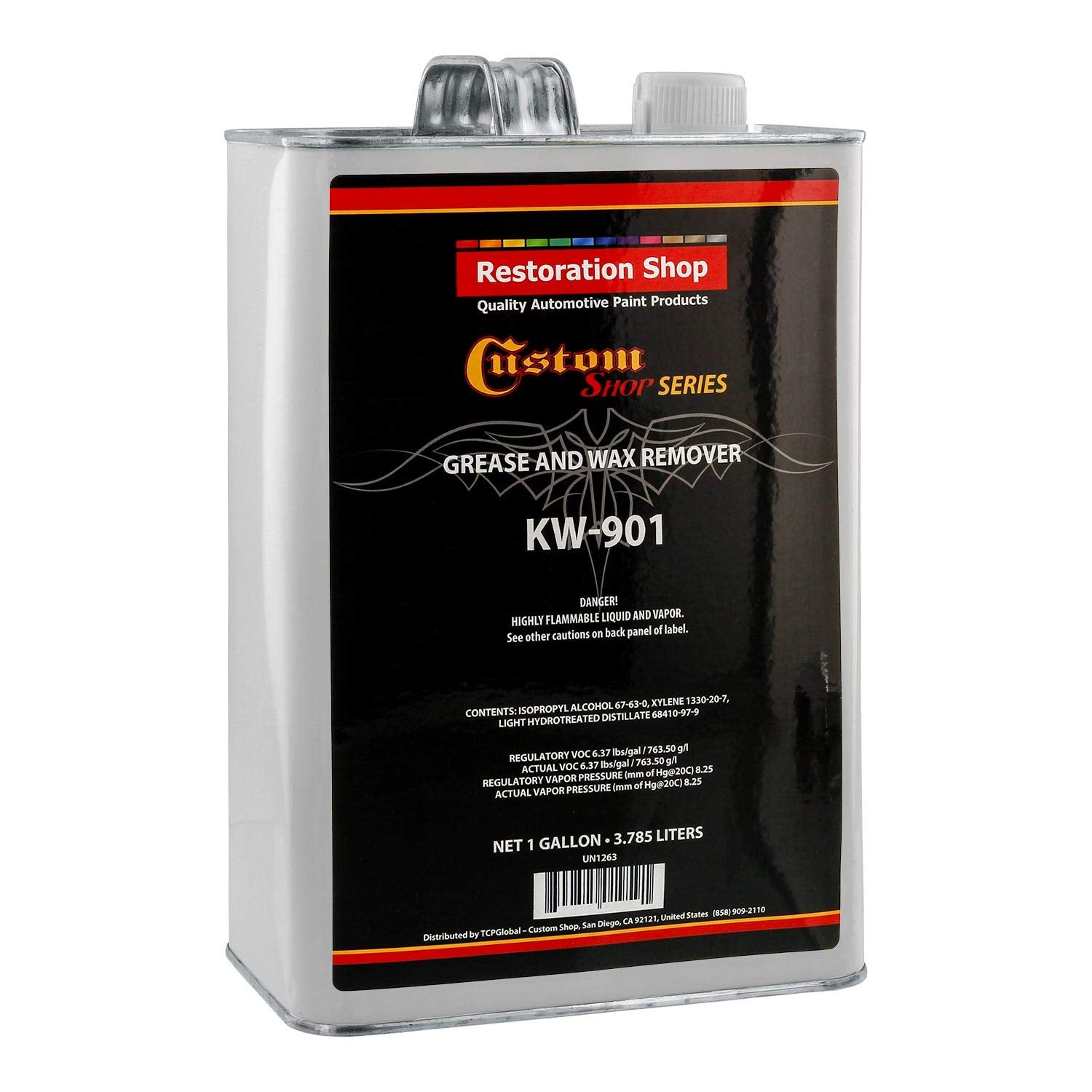 Custom Shop Restoration KW901 - Automotive Grease and Wax Remover Surface Prep Cleaner for before Automobile Painting and all Pa