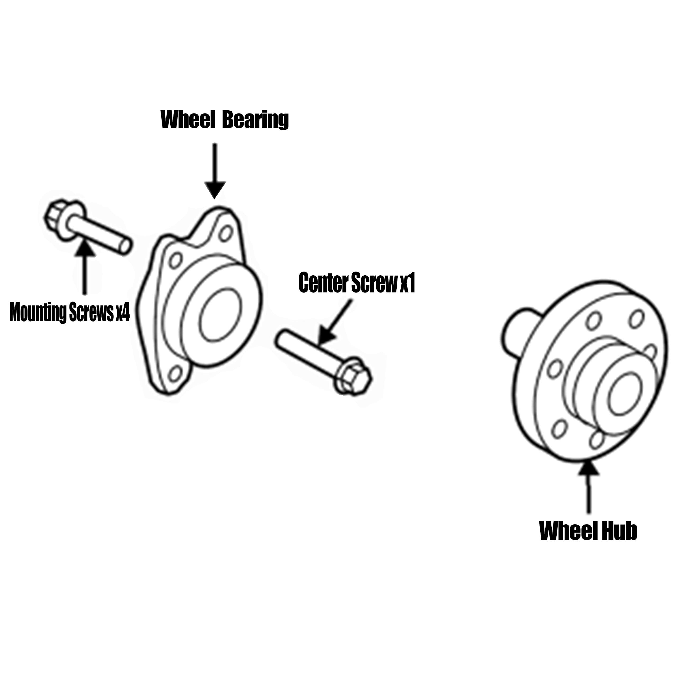 Br930817K - Premium Pre-Assembled Wheel Hub Bearing Assembly Compatible With [Front] [Audi] A Series, S Series, Q5 - [Rear] A Series Quattro Only, S Series [See Description For Fitment]