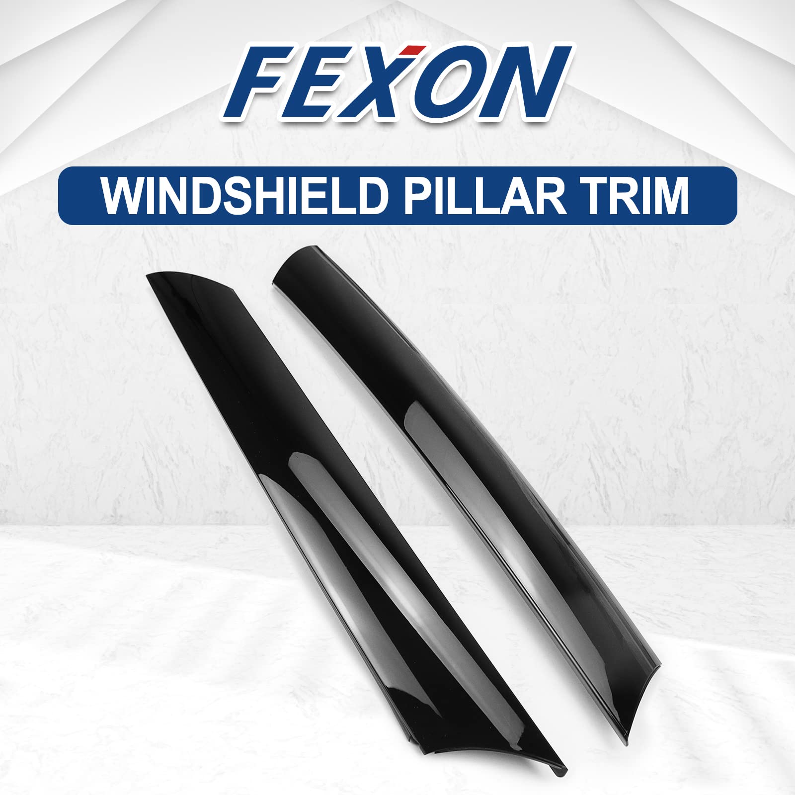 Fexon Exterior Molding Windshield A Pillar Outer Trim Garnish Driver & Passenger Side Compatible With 2010-2013 Kia Soul 861702K