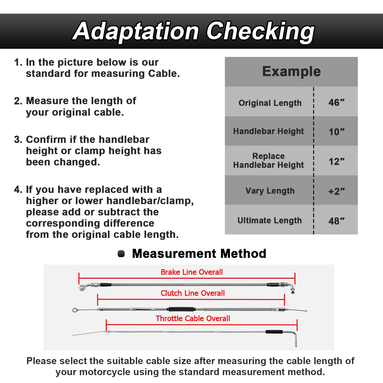 Mofun Extended Length 44'' Throttle and Idle Cable Kit Compatible with Harley Sportster XL 883 1200 Softail Dyna, Stainless Stee