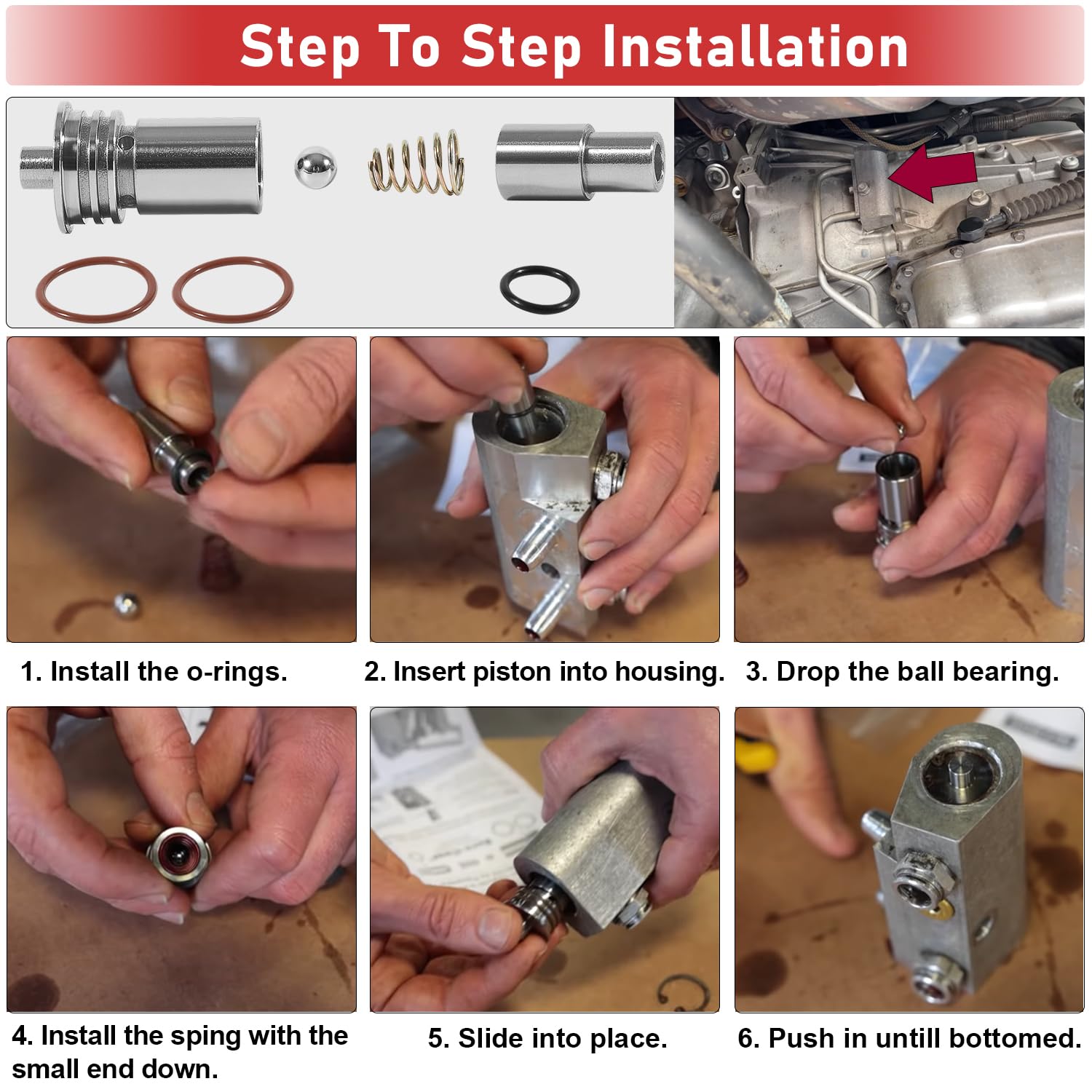 Stl010 Cooler Flow Bypass Valve Kit Upgrade For Cadillac Chevy Gmc Transmission 2014-Up Gm 6L80 6L90, 2016-Up 8L90 8L80 8L90E 10L90, Transmission Cooling System Upgrade Kit