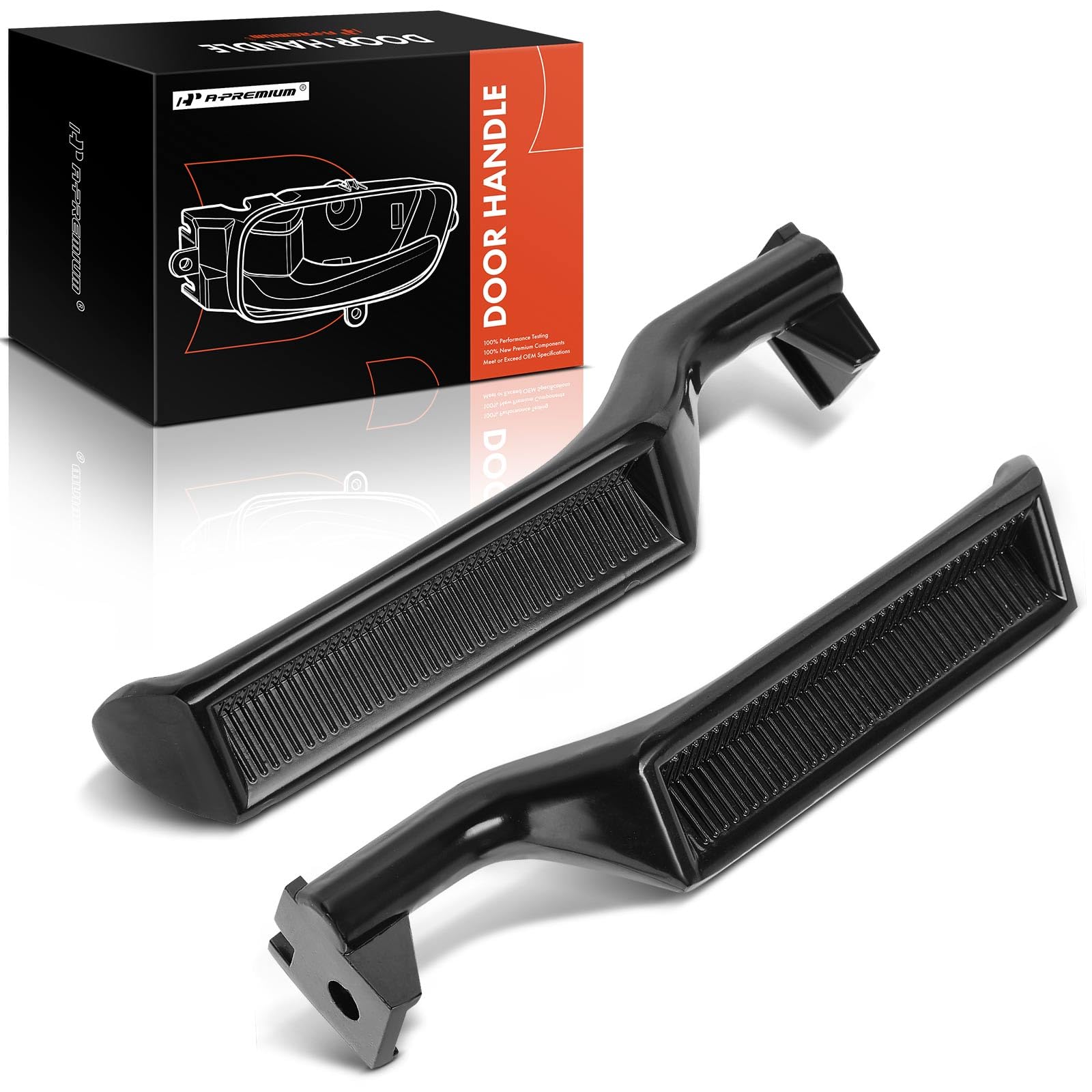 A-Premium - Interior Door Handles All Metal Pair Front Rear Driver & Passenger Side - Compatible with 1987-1997 Ford F150 F250 F