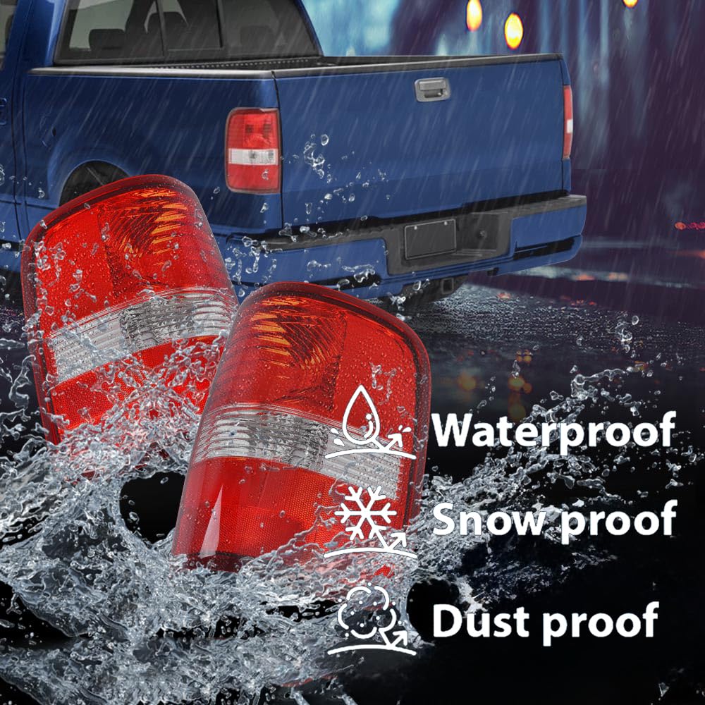 Pit66 Tail Lights Compatible With Ford F150 2004-2006 Rear Light Lamp Assembly Drive & Passenger Side