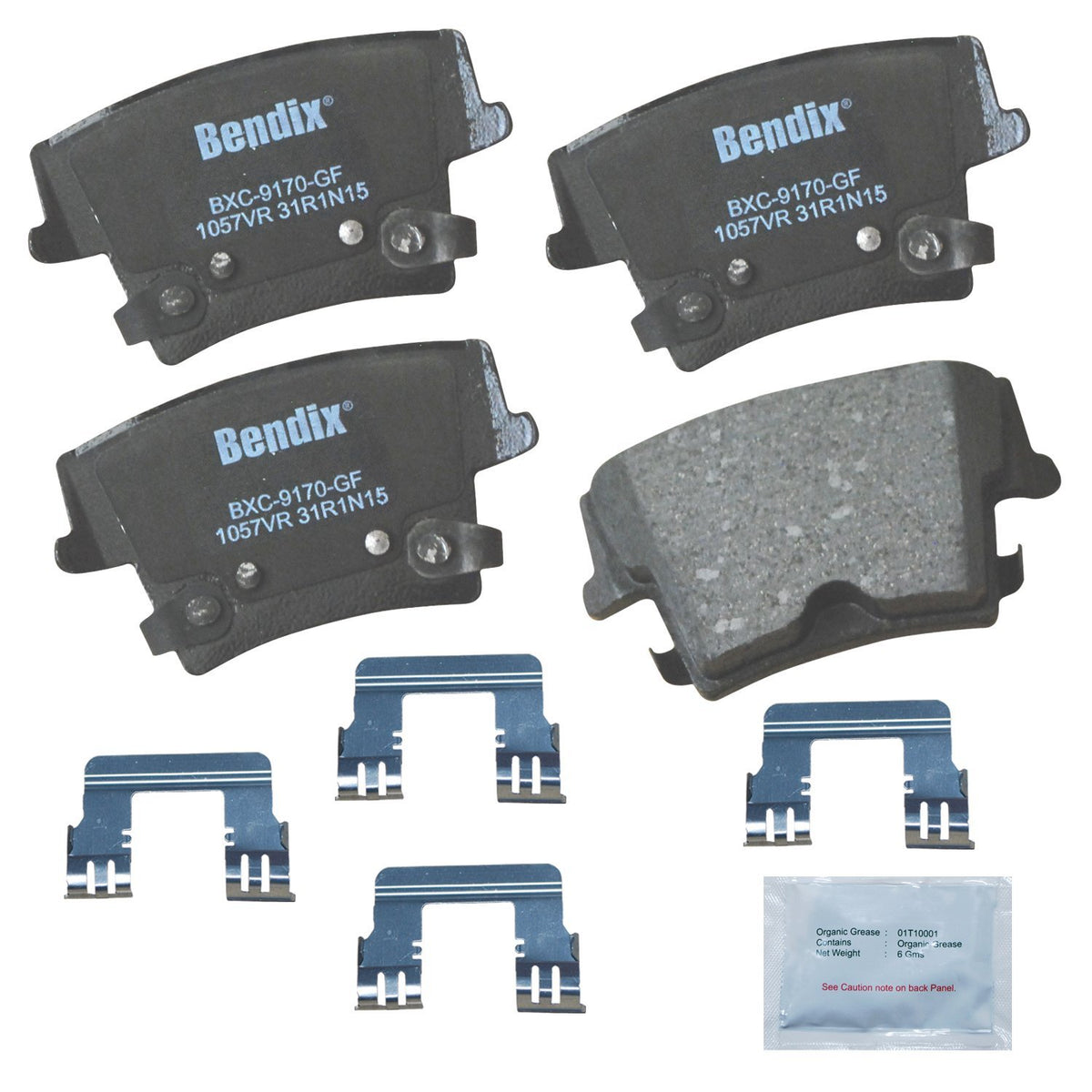 Bendix Priority1 Cfc1057Vr Ceramic Rear Brake Pads For Chrysler 300 2022-2005, Dodge Challenger 2022-2009, Charger 2022-2006, Ma