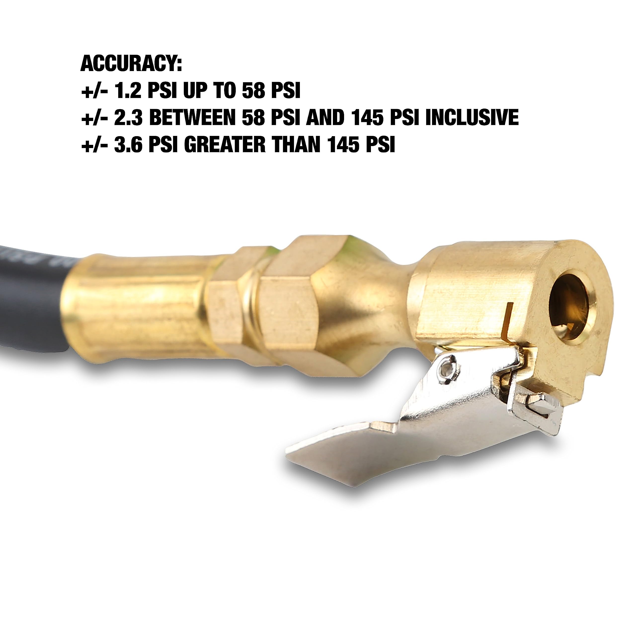 OEMTOOLS 24412 Digital Tire Inflator with Tire Pressure Gauge, Digital LCD Display, 0 to 175 PSI Air Pressure Gauge for Tires with 21” Hose and Clip-On Air Chuck