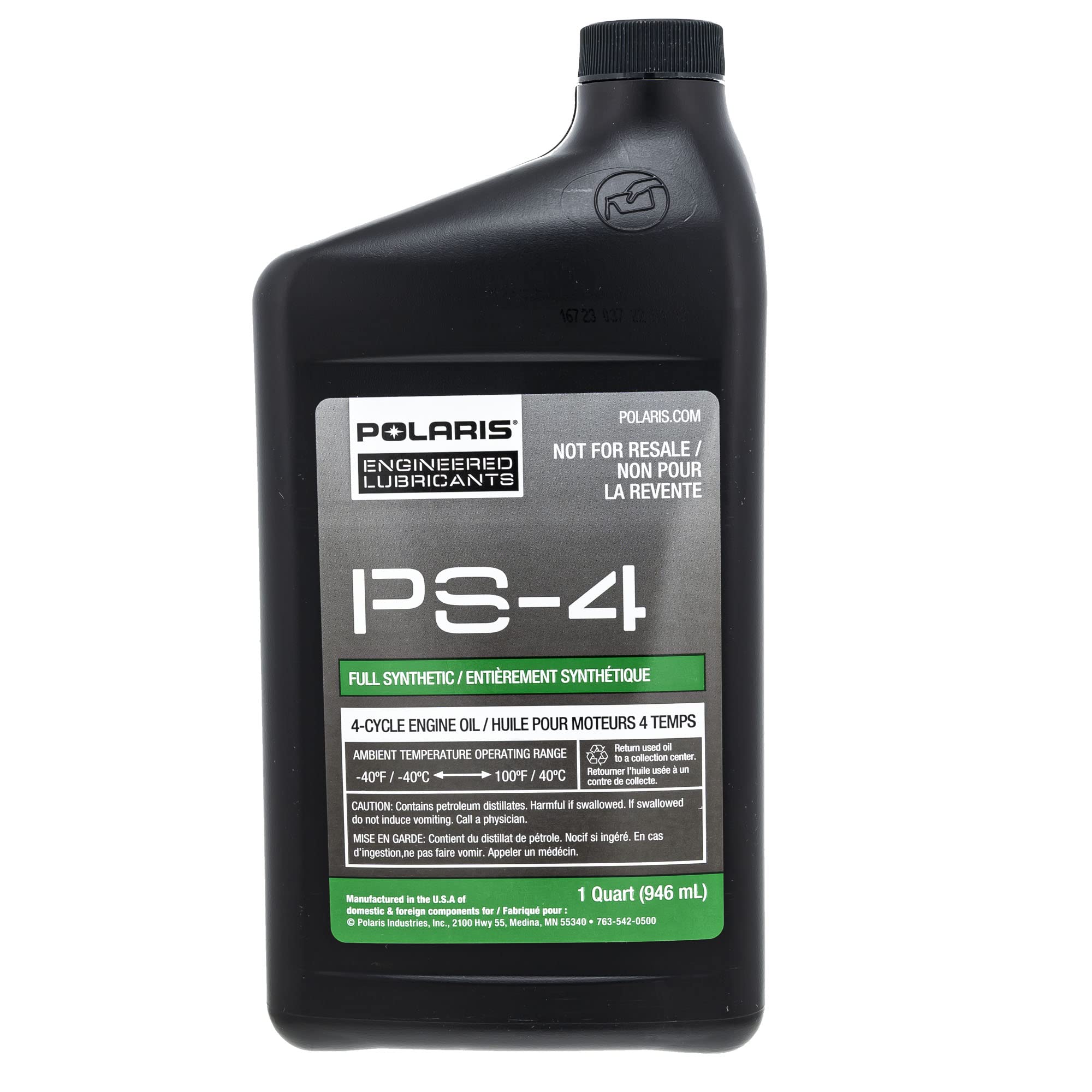 Polaris PS4 Oil Change Kit - 5W-50 Full Synthetic Oil, Includes Filter & Washer, Compatible with RANGER, Sportsman, Scrambler Models