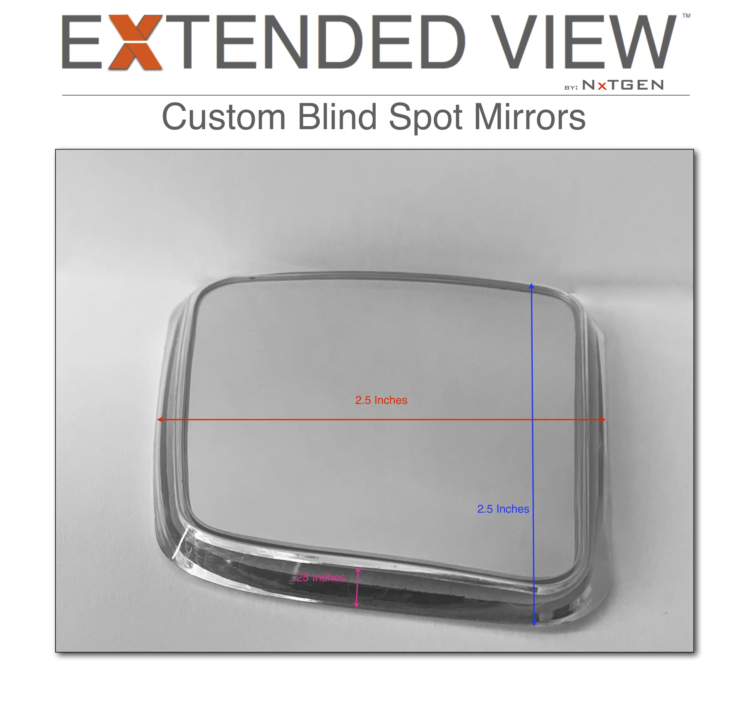 Custom Blind Spot Mirrors- Compatible With 2020-Present Jeep Gladiator | Blind Spot Mirrors Compatible With Jeep Gladiator Jt| N