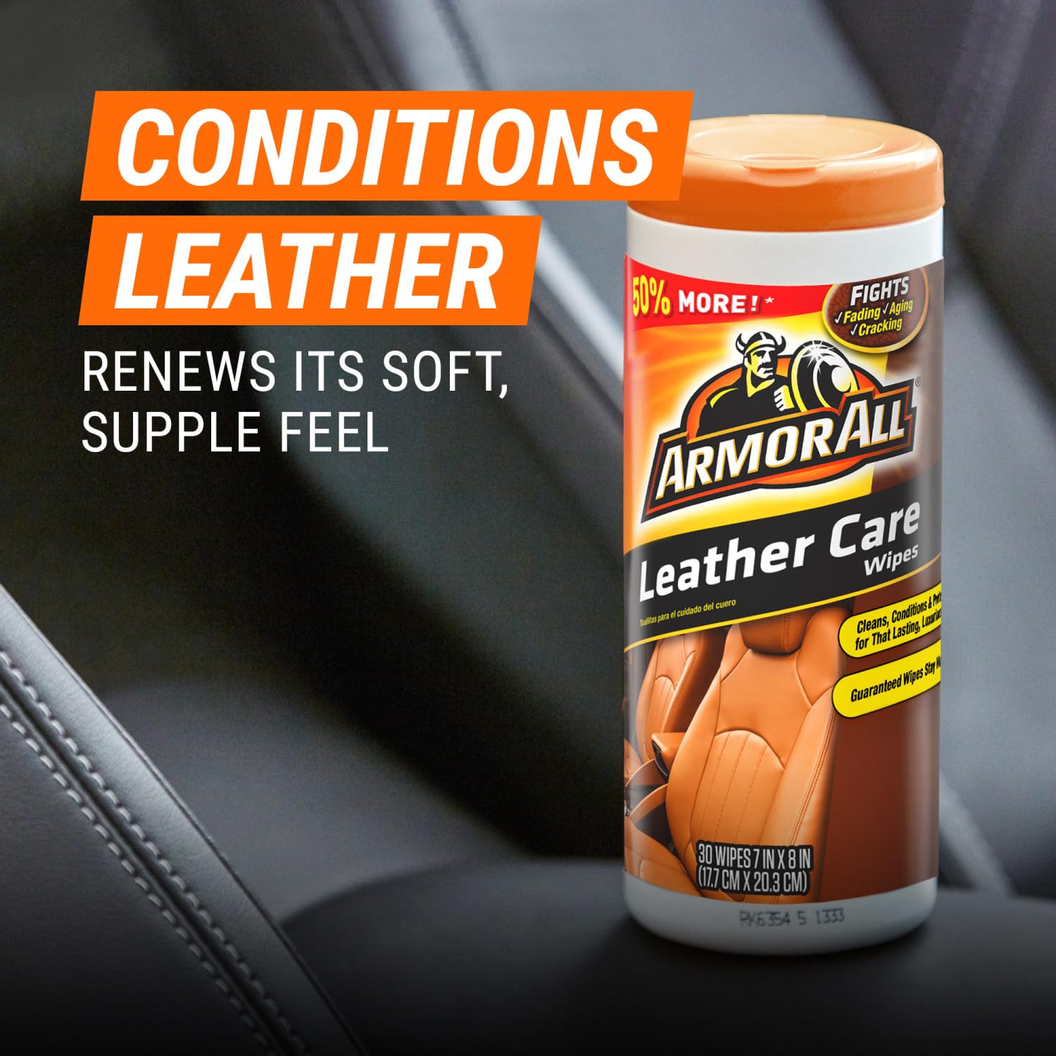 Armor All Interior Car Cleaning Wipes Kit, Disinfects, Protects, and Cleans Car Interiors, Includes Leather Care Wipes, Glass Wi