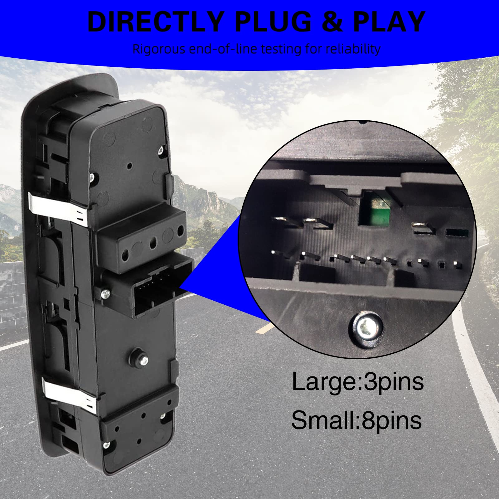 Sherxibo Power Window Switch Compatible With 2011-2012 Dodge Journey 2012 Chrysler 300 2016-2018 Ram 1500 2500 3500 2019-2021 Ram 1500 Classic Replace For: 56046826Ae 56046826Ac 56046826Ad