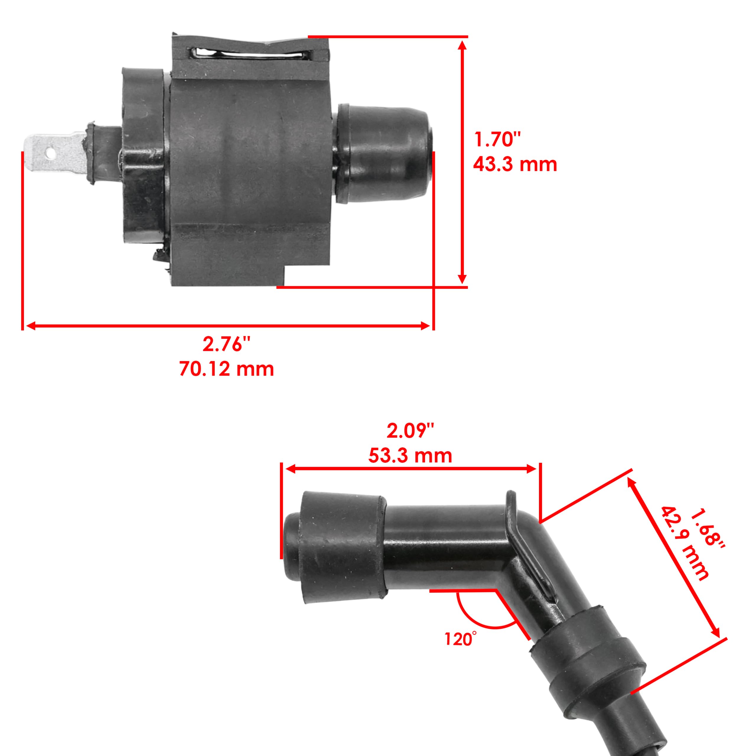 Caltric Ignition Coil Compatible With Honda 125 Trx125 Fourtrax 1987-1988