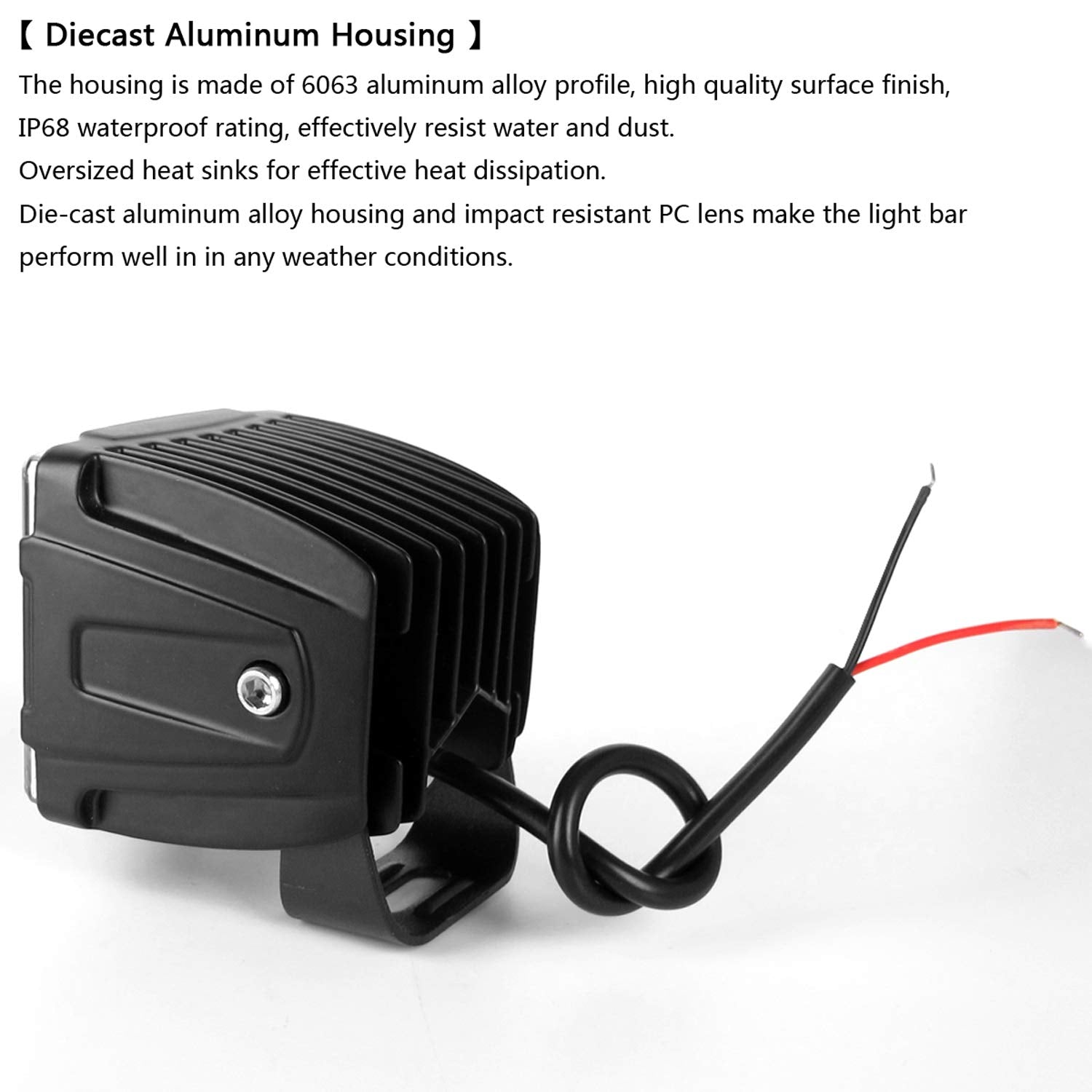 Sufemotec 6D 3 Inch Yellow Led Fog Light, 12V 24V Flood Beam 4X4 Offroad Driving Lights, Led Work Pods Light For Motorcycle Atv