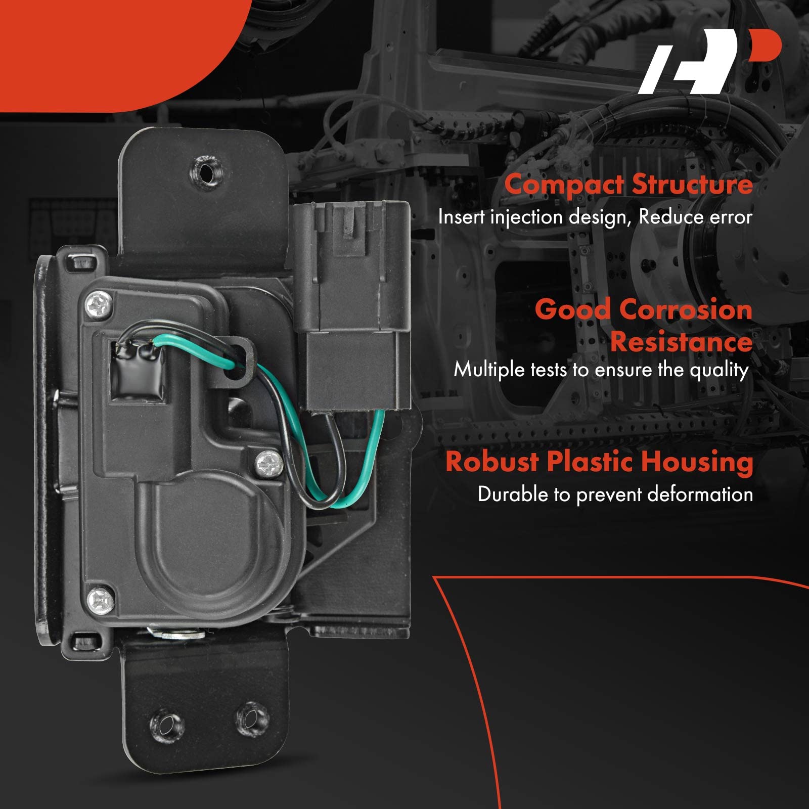 A-Premium 4-Pin Manual Liftgate Tailgate Trunk Latch Lock Actuator Compatible With Buick Cadillac Chevy Gmc Pontiac Saturn Vehicles - Enclave Escalade Srx Suburban Yukon Terrain Torrent, Not For 6-Pin
