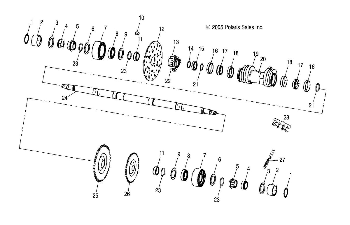Polaris Atv Ball Bearing, Genuine Oem Part 3515501, Qty 1