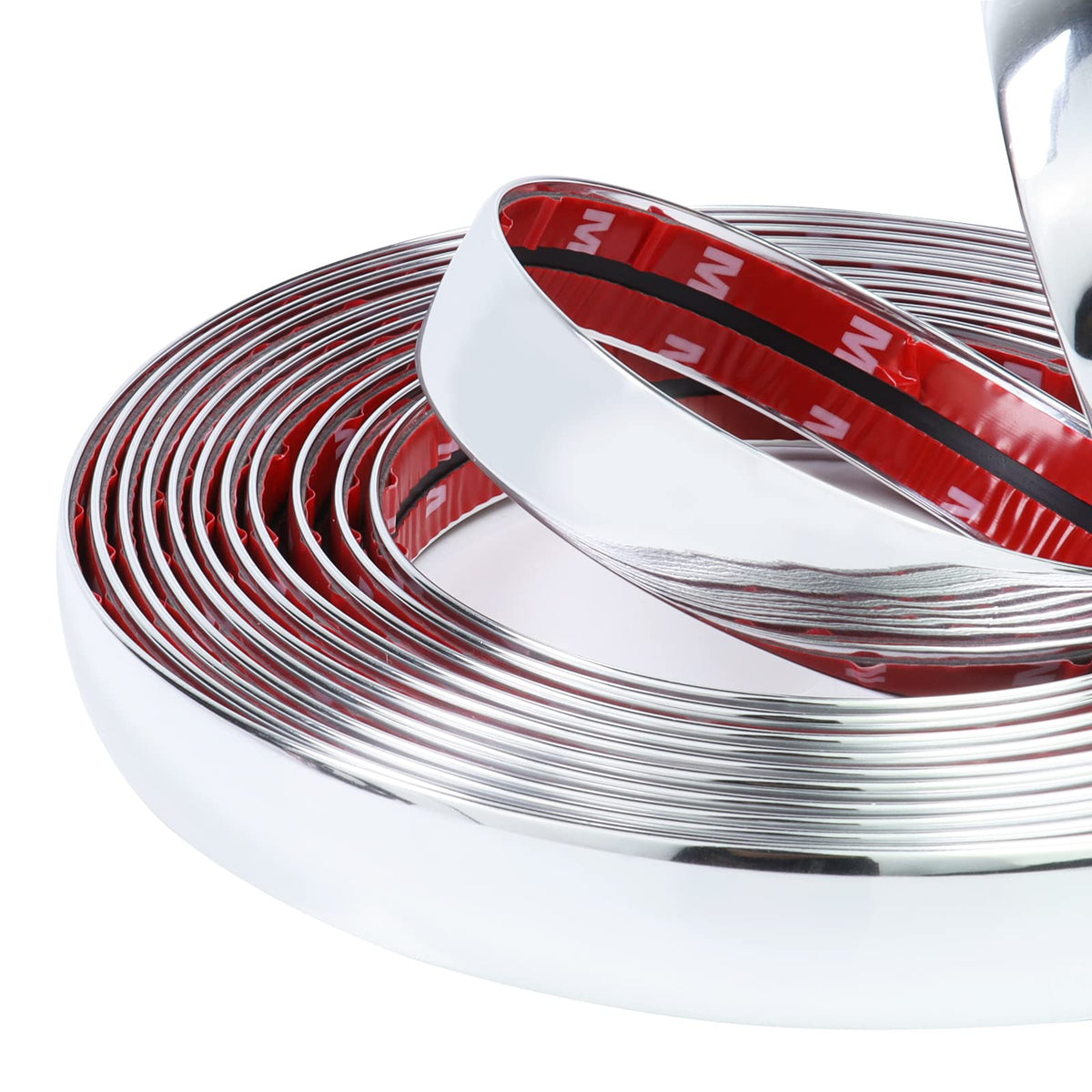 Sbwlkj 25Ft Automotive Chrome Trim Molding 3/4''(20Mm) Heavy Duty Car Side Moldings(Self Adhesive) Uv-Protected Scratch-Proof Fo