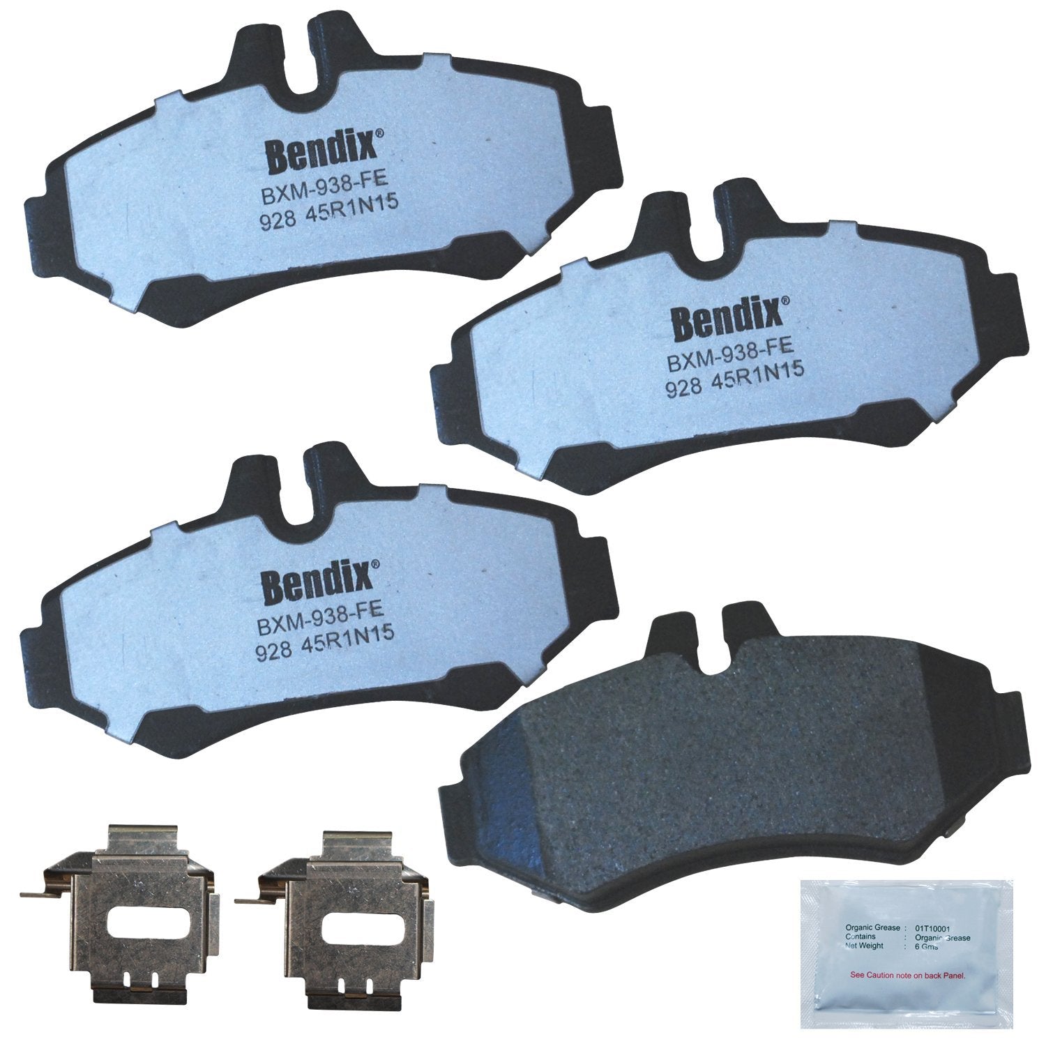 Bendix Fleet Metlok Mkd928Fm Semi-Metallic Rear Brake Pads For Select Models Dodge Sprinter 2500, 3500, Freightliner Mercedes-Be