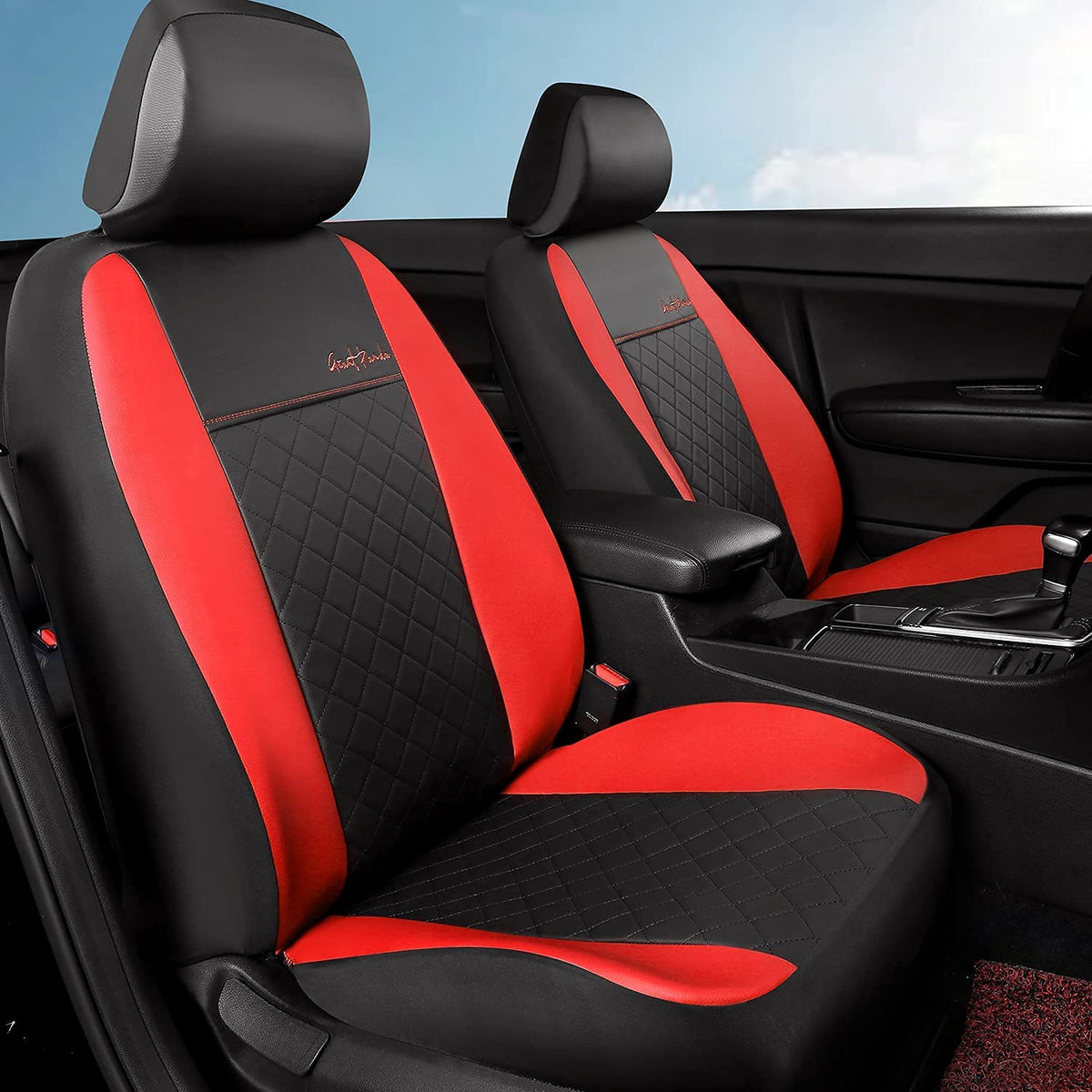 Giant Panda Front Car Seat Cover Custom Fit Toyota, Leather Bucket Seat Covers For Toyota Rav4 Camry Highlander Corolla Prius (R