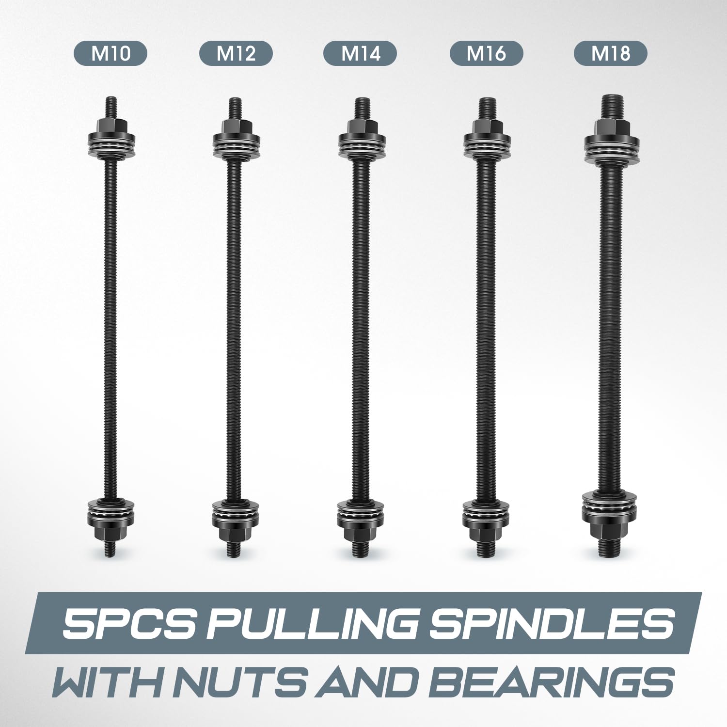 DNA MOTORING 27pcs Universal Press and Pull Sleeve Kit, Wheel Bearing/Suspension Bushing Removal Tool Set w/ 22 Adapters (34-80m