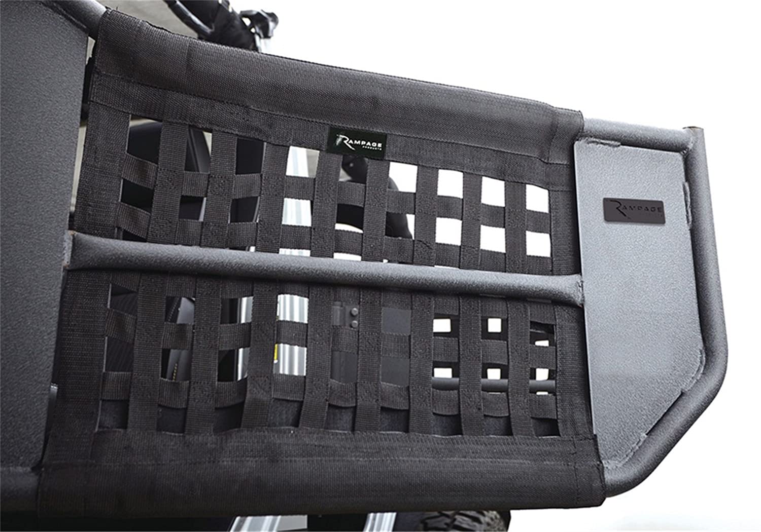 Rampage Products Trail Doors For Jeep Wrangler Jk | 4-Piece Set, Removable Mesh Net, Steel, Black | 7684 | Fits 2007-2018 Jeep W