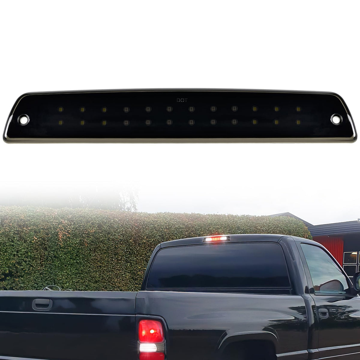 Nilight Third Brake Light Tail High Mount 3Rd Stop Cargo Reverse Lights Smoked Lens Compatible With Dodge Ram 1500 2500 3500 199