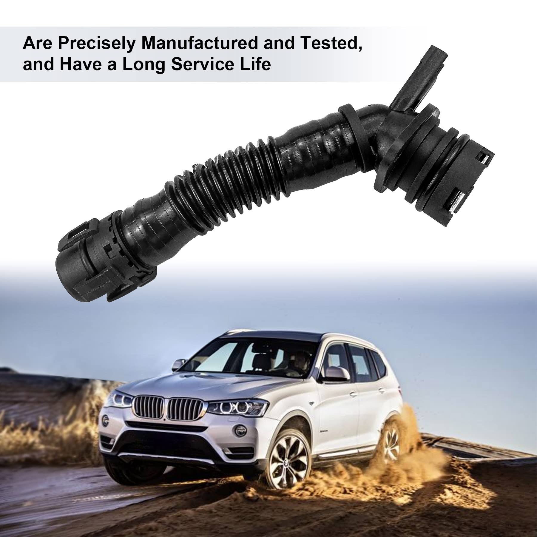 11127584128, Crankcase Vent Hose From Valve Cover For Bmw X1 X3 X4 X5 X6 135I 535I 640I