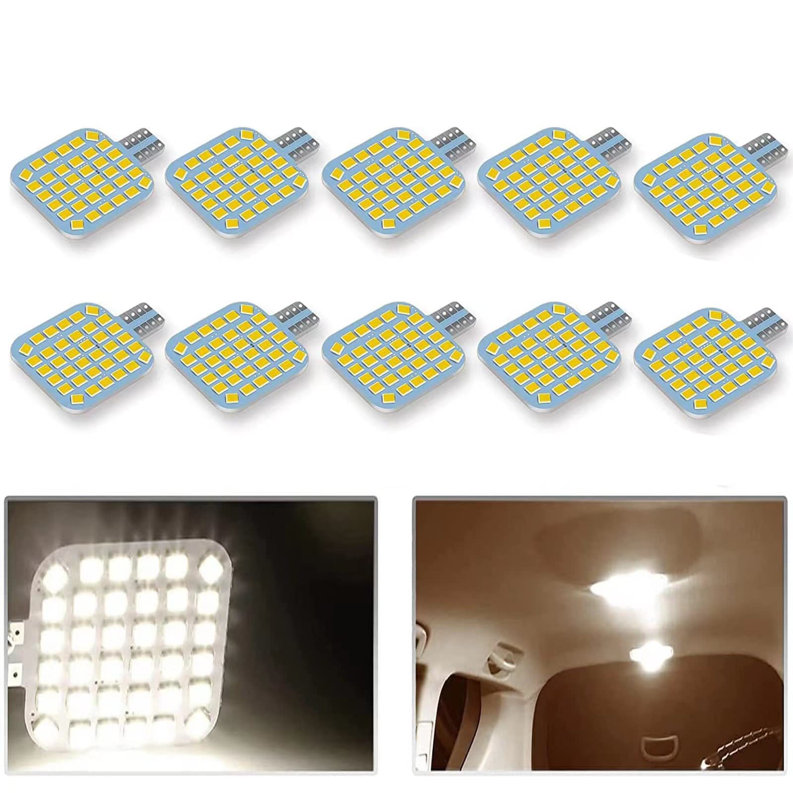 10Pcs T10 921 922 912 194 Rv Interior Led Light Bulbs, Super Bright Led Bulbs Replacement Lighting 36-Smd 2835 4500K Natural Whi