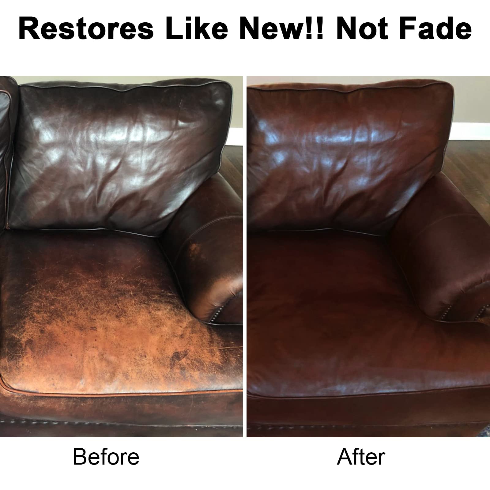 Drtulz Leather Recoloring Balm, Dark Brown Leather Repair Kit For Furniture, Steering Wheel, Car Seat, Sofa, Purse - Repair Fade