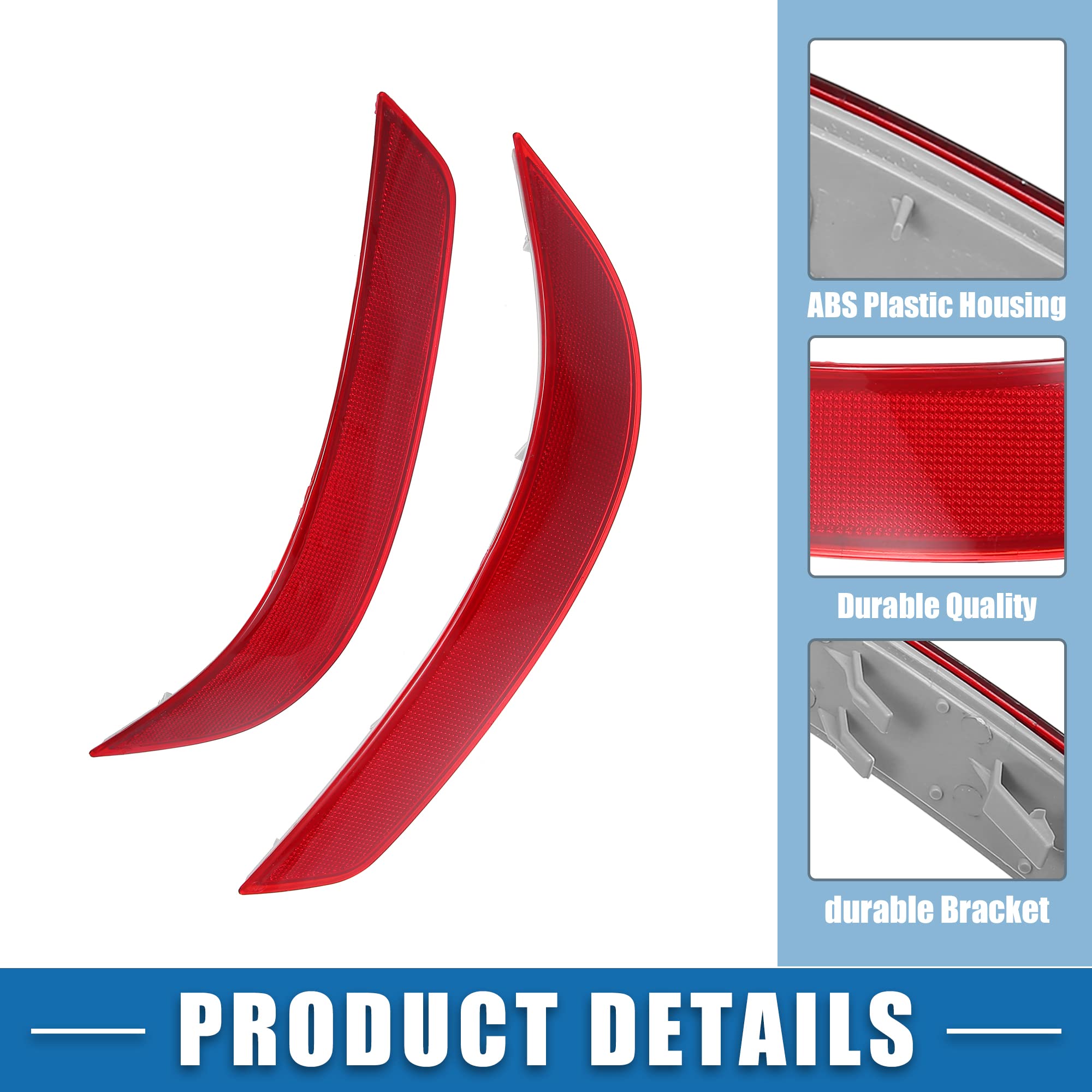 A ABSOPRO Rear Bumper Reflector Light 1648200974 for Mercedes-Benz GL450 4.7L V8 2010-2012 ABS Red Gray