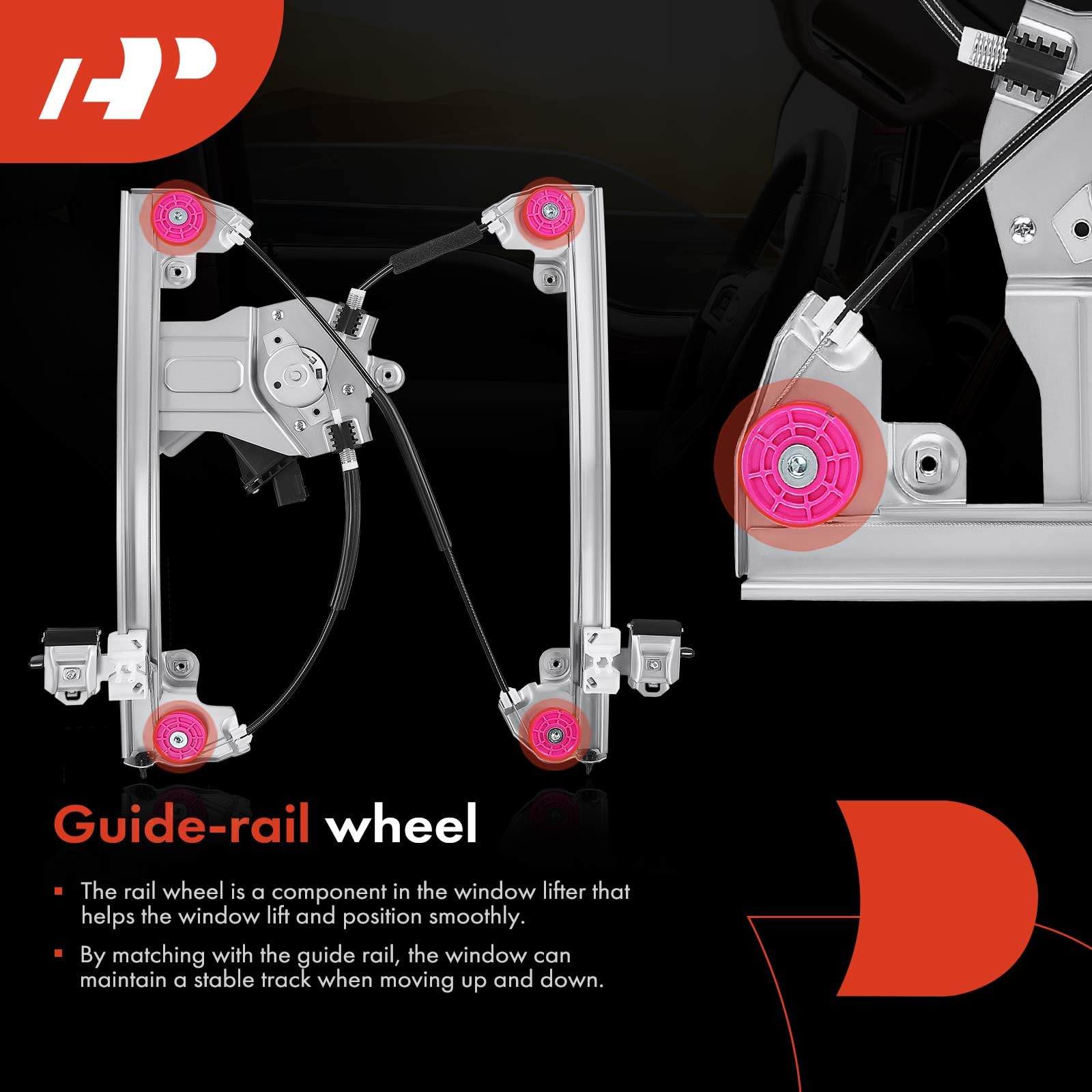 A-Premium Front Driver Side Power Window Regulator with Motor Compatible with Chevy Cruze 2011-2015, Chevrolet Cruze Limited 2016 - with Auto Up and Down (7 Pins Connector)- Replaces # 94532757