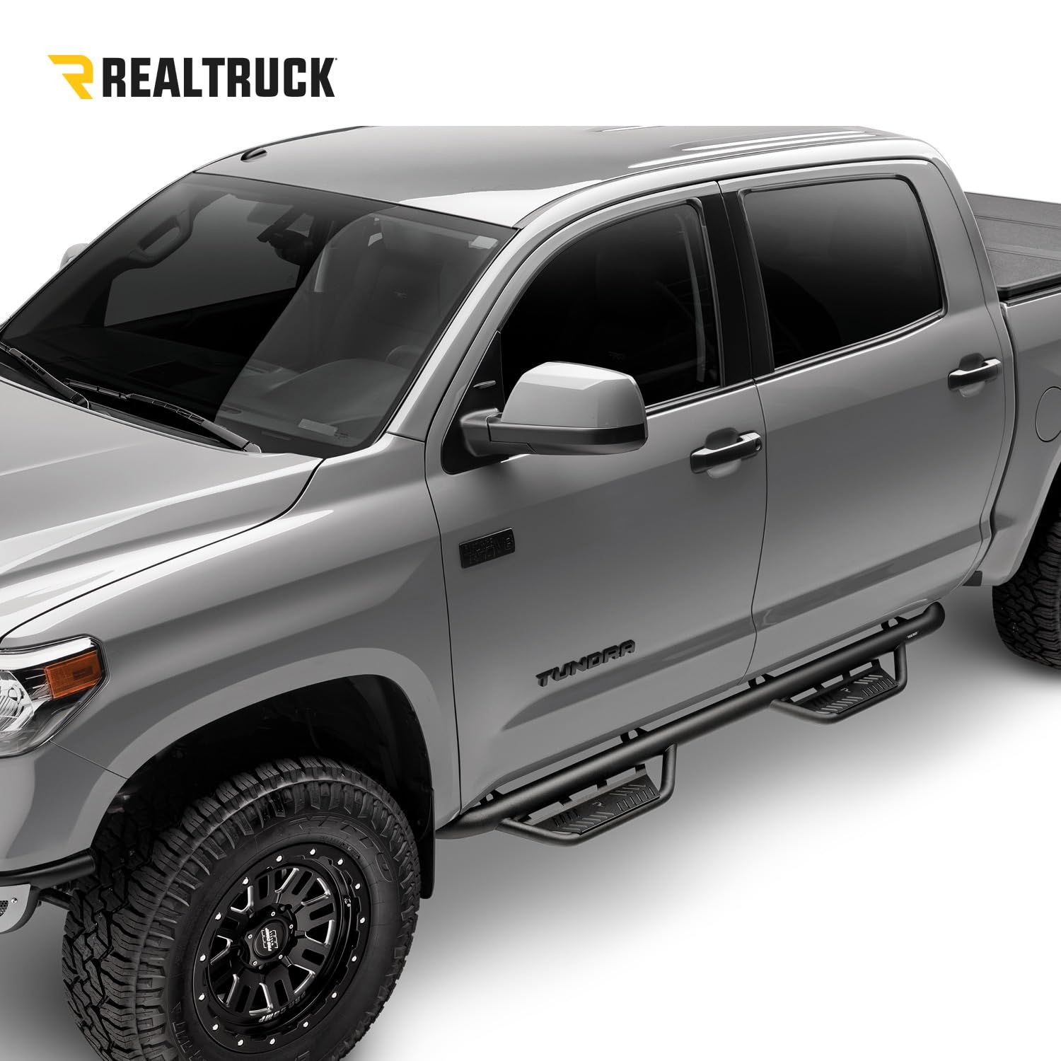 Realtruck Podium Lg Steps For Ram | Cab Length, Stainless Steel, Textured Black | Hpd2080Cc-Tx | Fits 2019-2024 Ram 2500/3500 (N