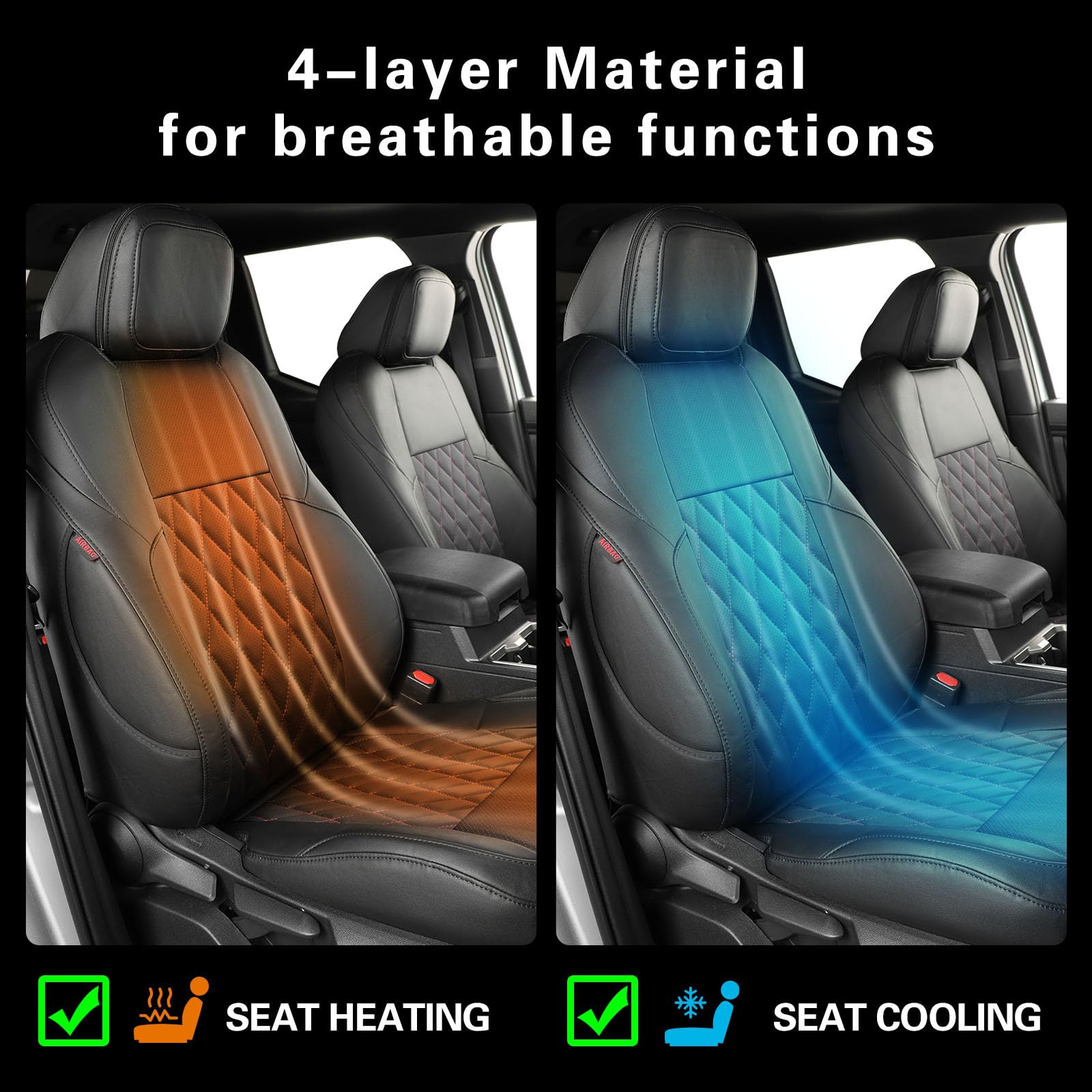 Coverdream Tacoma Leather Seat Covers Custom Fit For 2024 2025 Toyota Tacoma Double Cab Sr,Sr5,Trd Sport,Trd Off-Road,Limited,Fu