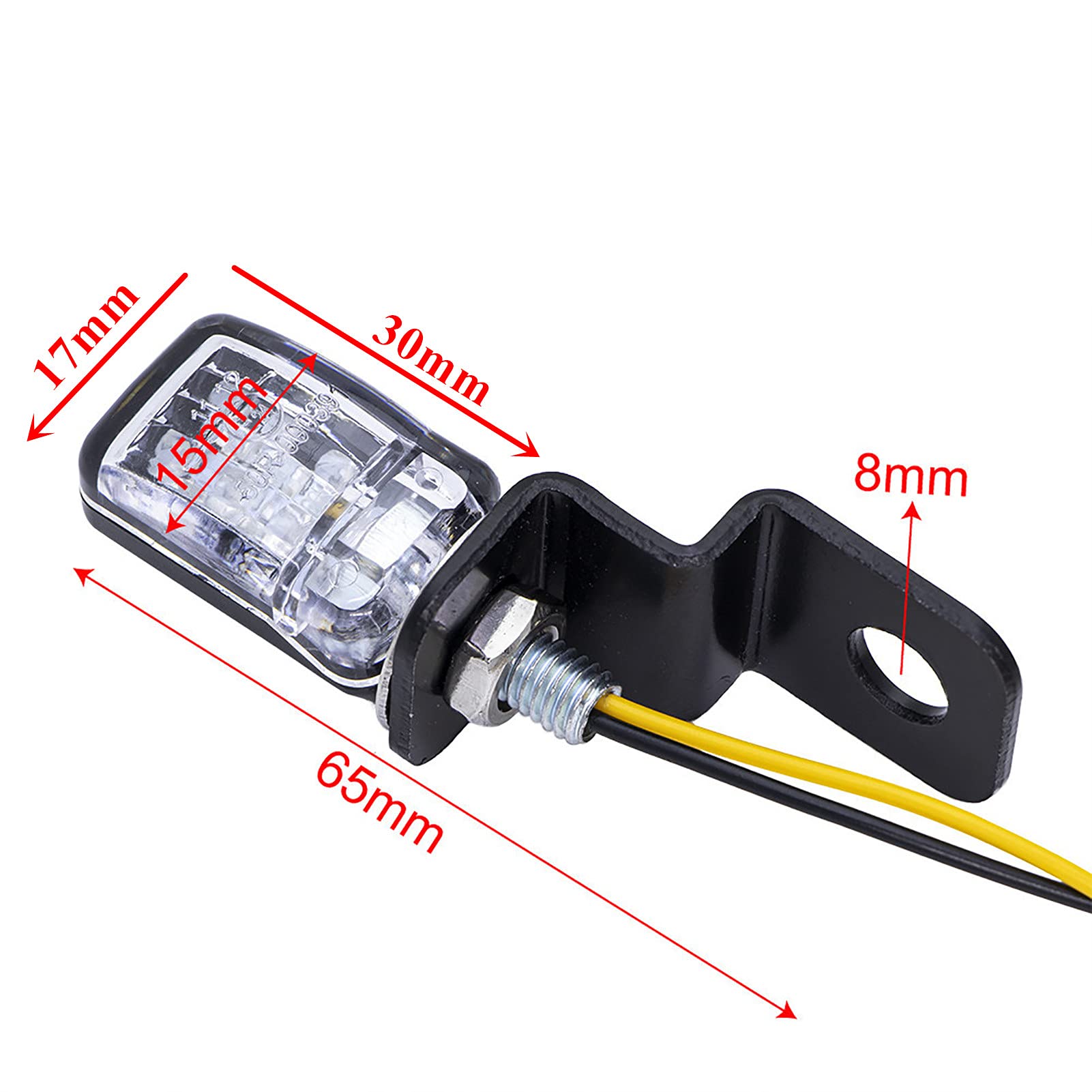 Ankia 2Pcs 12V Universal Motorcycle Front Rear Mini Led Turn Signal Indicator Blinker Light Brake Flasher For Harley Honda Suzuki Kawasaki Yamaha Cafe Racer Cruiser Atv Motocr (Black)