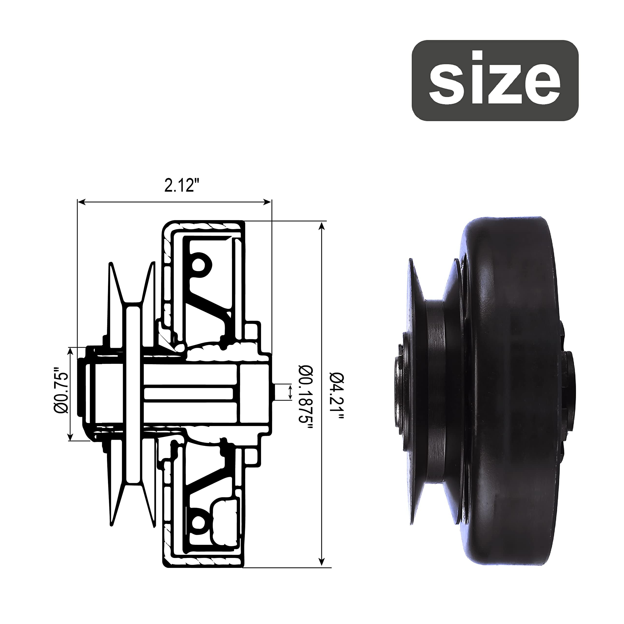 Batoneco Centrifugal Go Kart Clutch 3/4'' Bore For 1/2'' Ab Style Belt Compatible With Carter Go Karts Mini Bikes Wood Chippers