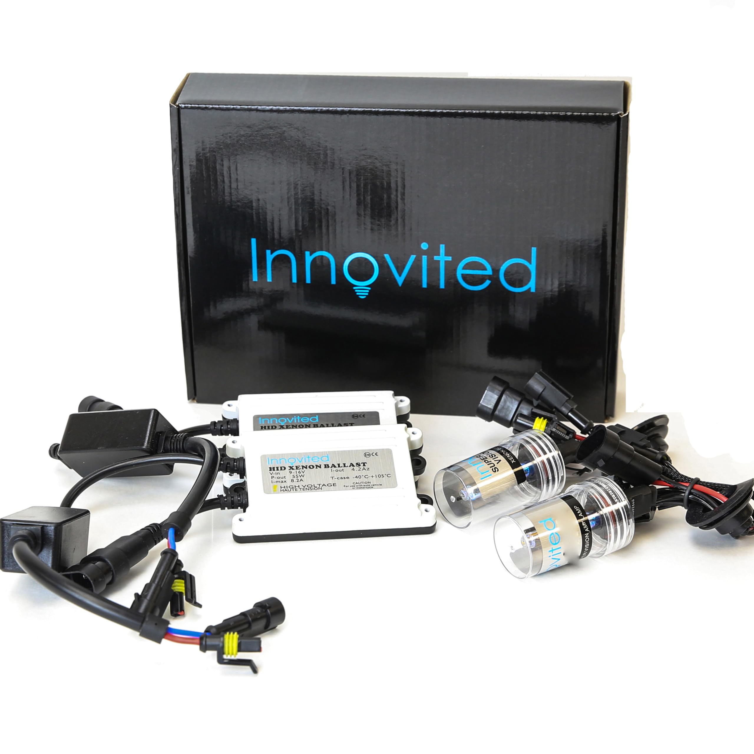 Innovited D2S D2R D2H 6000K Hid Xenon Bulb X 1 Pair Bundle With 2 X 55W Platinum Digital Ballast (Diamond White)