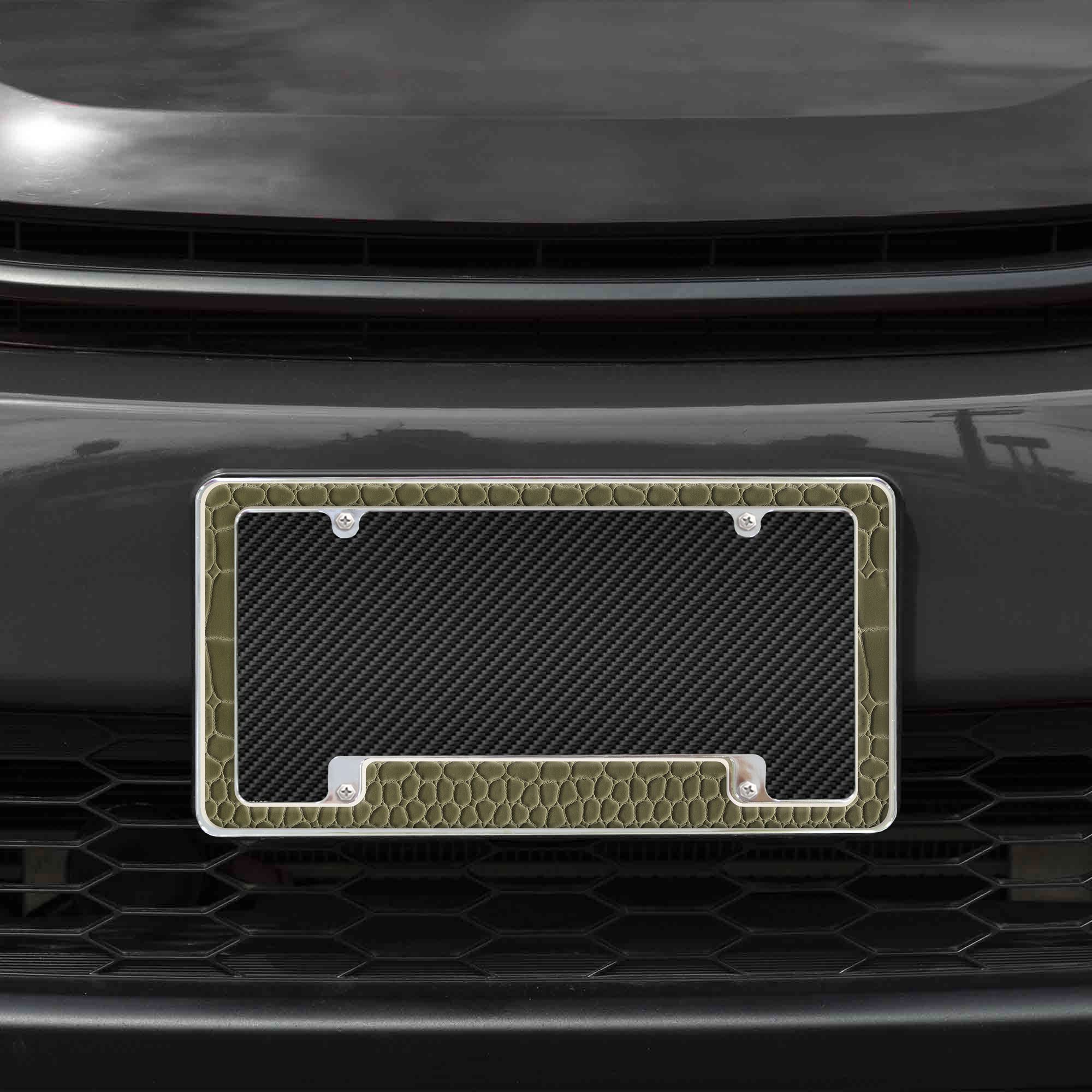 Rico Industries Aligator All Over Automotive License Plate Frame for Car/Truck/SUV (12 x 6)