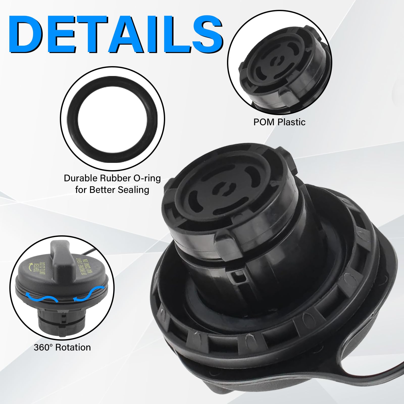 Gas Cap, Fuel Cap XU5Z9030MA for Ford F150, F250, F350, F450 Expedition, E150 E250 E350 Econoline Super Duty Lincoln Navigator
