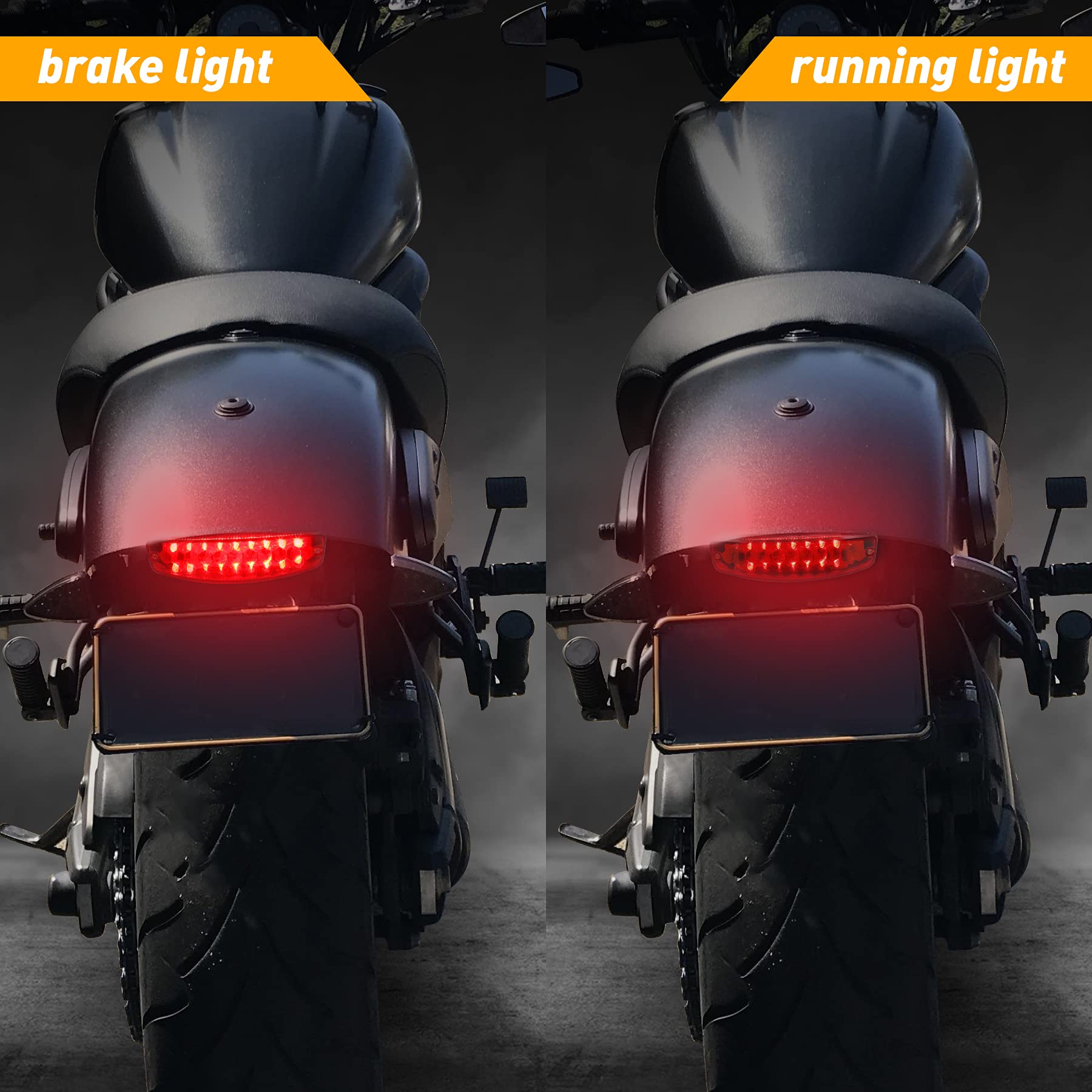 Quasco Universal 12V Tail Light Atv Taillight Brake Lights Compatible With Yamaha Honda Suzuki 50Cc 70Cc 90Cc 110Cc 125Cc Tao Tao Scooter Motorcycle