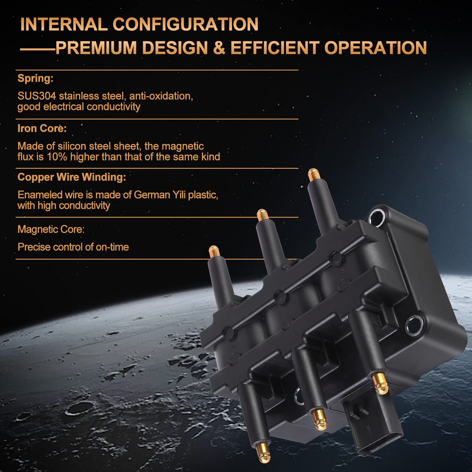 Ignition Coil Pack For Chrysler Town & Country Pacifica Voyager Dodge Caravan Grand Caravan Jeep Wrangler Volkswagen Routan 3.3L