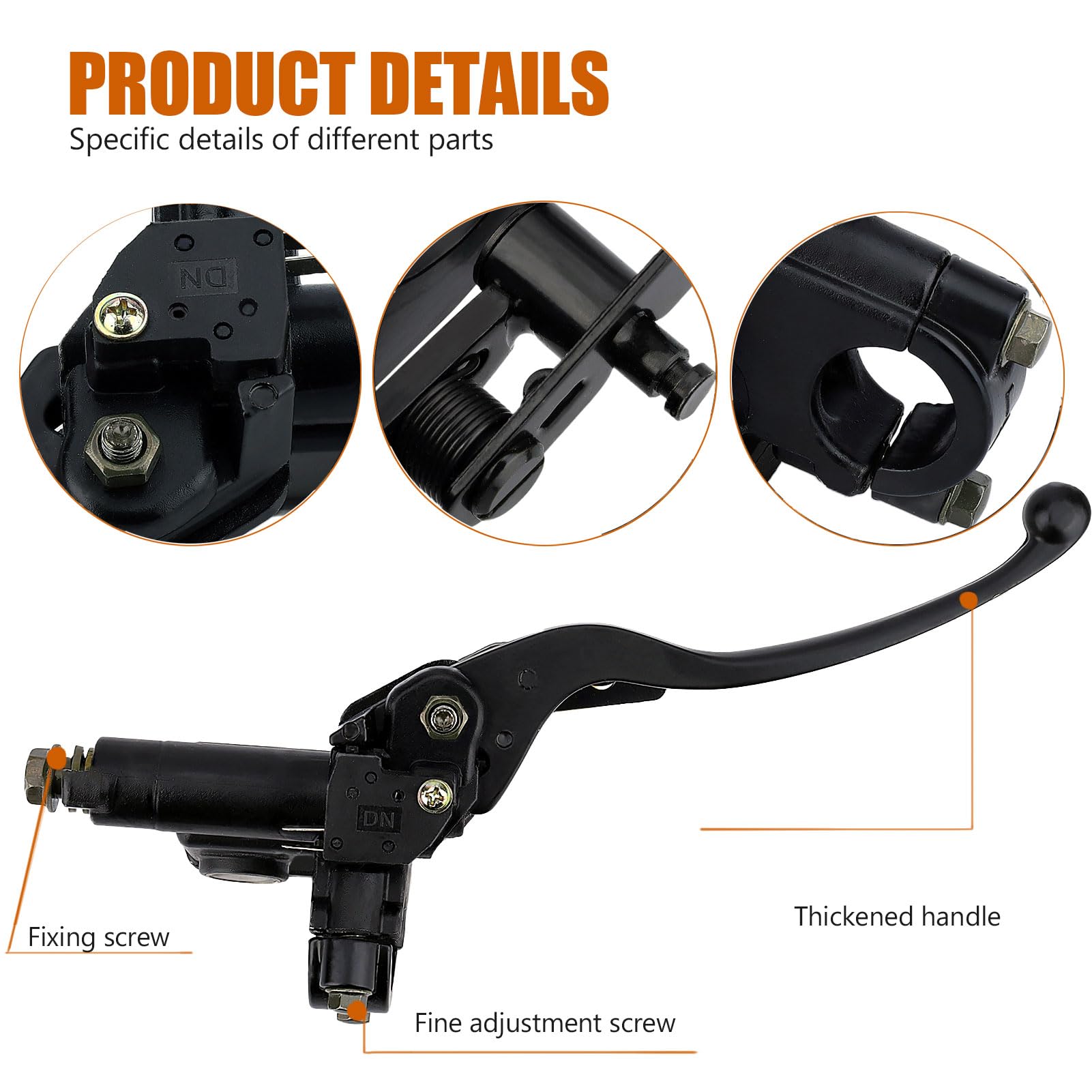 LOCOPOW 7/8    Left Hand Hydraulic Brake Lever Master Cylinder for Chinese 50cc-250cc 110cc 125cc ATV Quad Dirt Mini Bike Moped