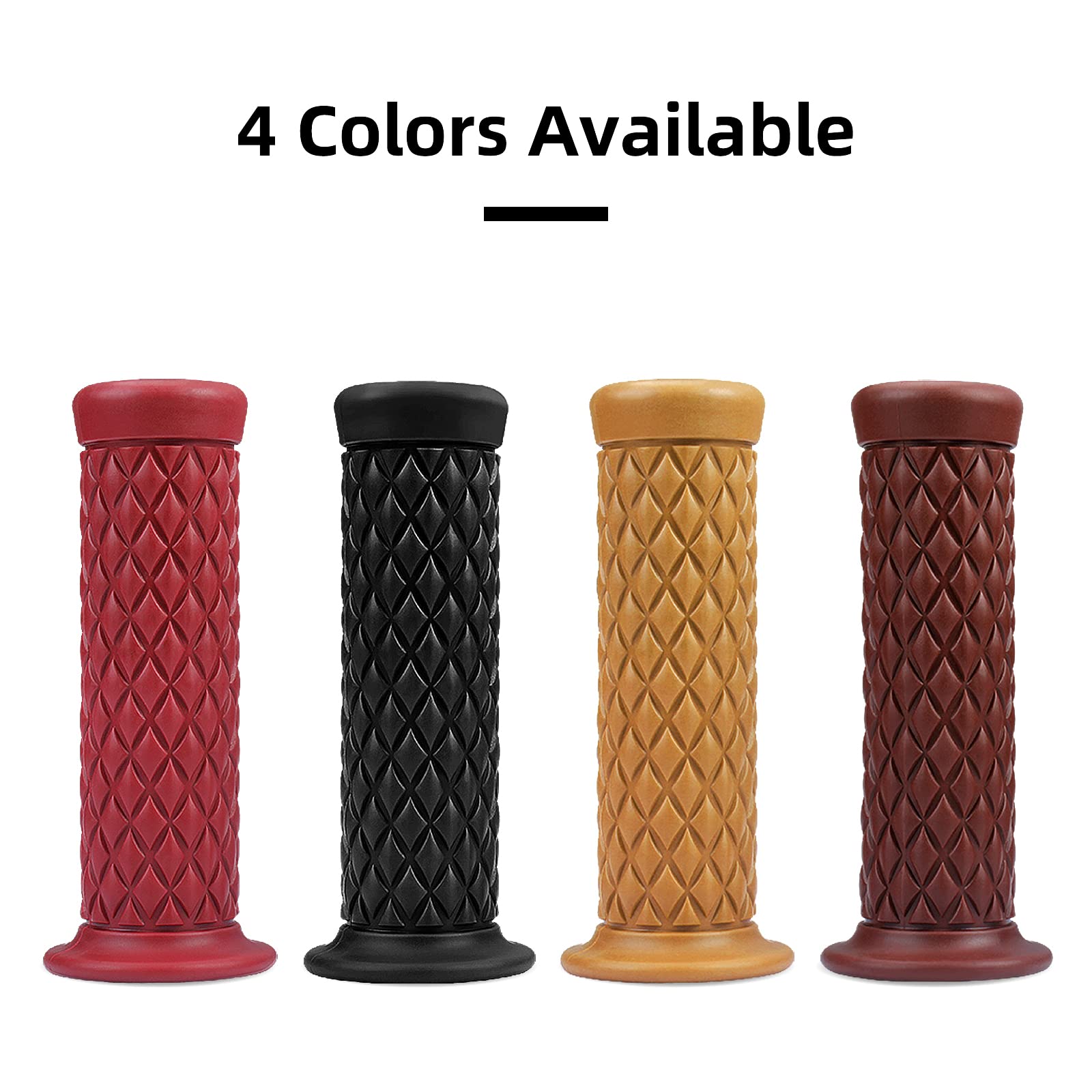 Motorcycle Grips Non Slip Rubber Bar End Thruster Grip 7/8'' 22Mm 24Mm Motorcycle Comfort Hand Handlebar Grip Thruster Grip (Bro