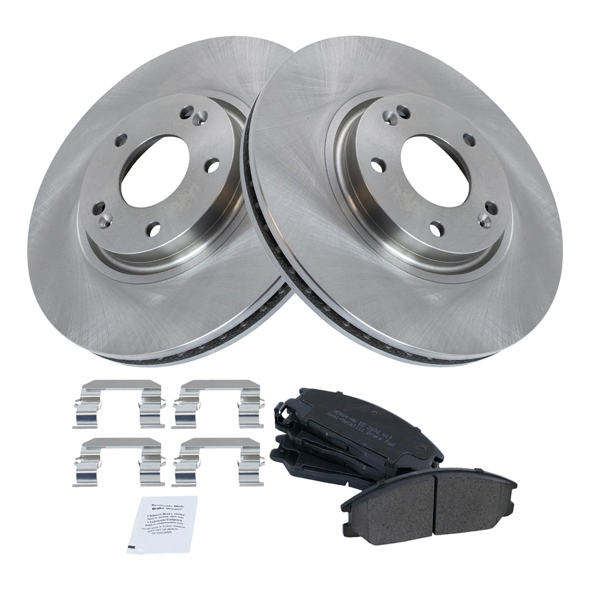 Trq Front Brake Pad & Rotor Kit Brake Pads Brake Rotor Semi-Metallic Compatible With 2003 Hyundai Xg350