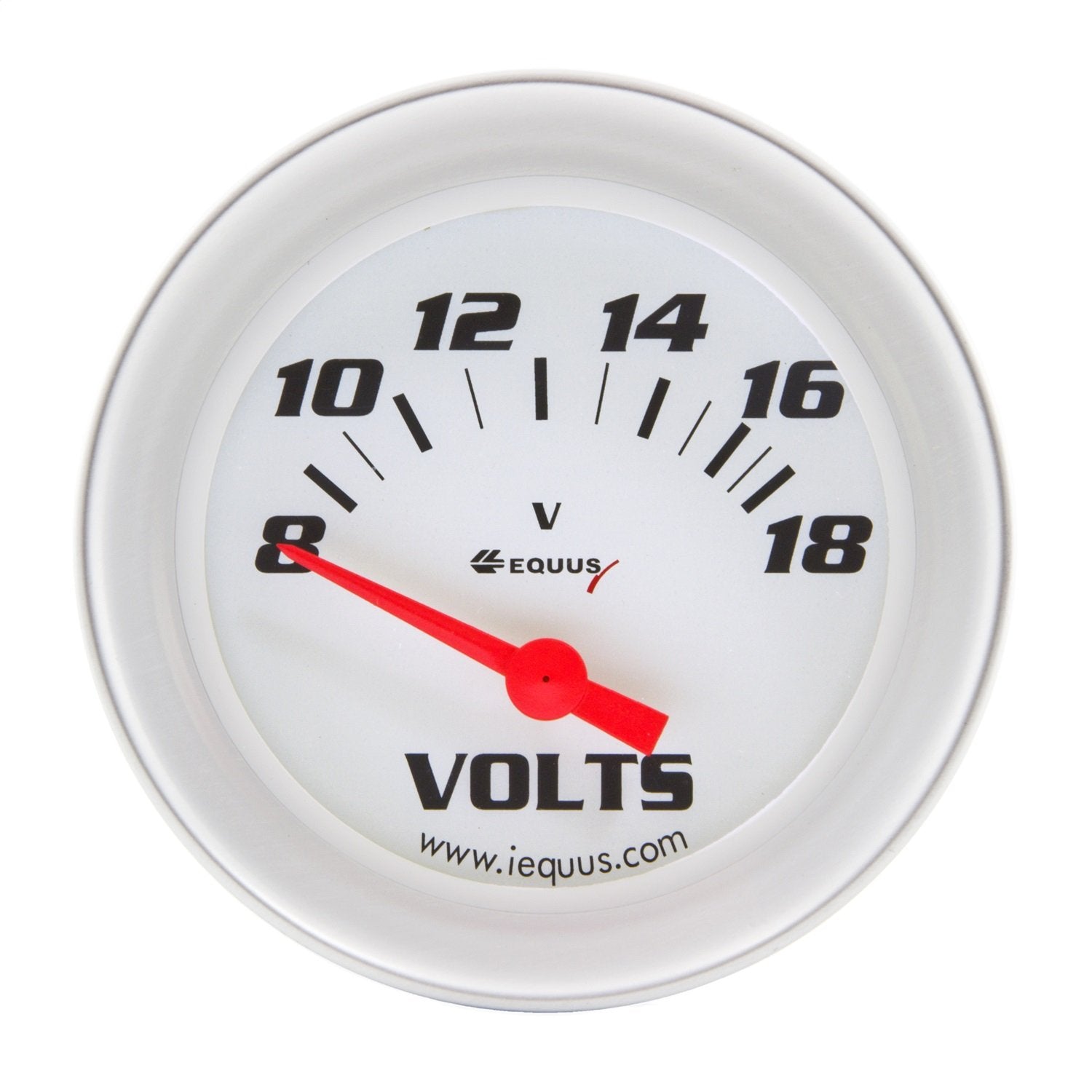 Equus 8268 2 Voltmeter, White with Aluminum Bezel