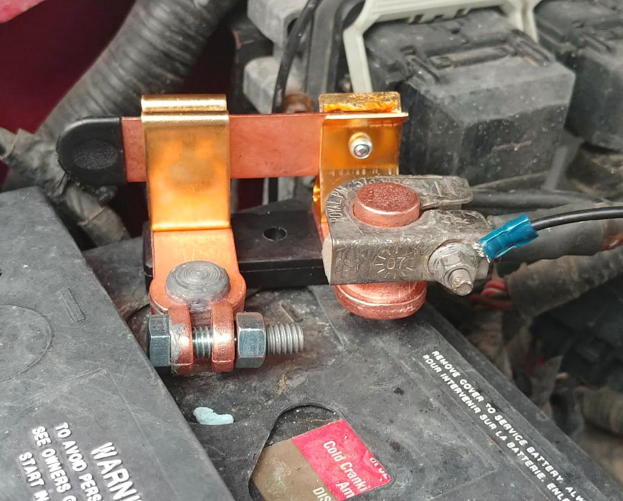 Top Post Knife Blade Master Switch, Ampper 12V / 24V Battery Disconnect Switch Isolator Power Cut Off for Marine Car Boat RV ATV