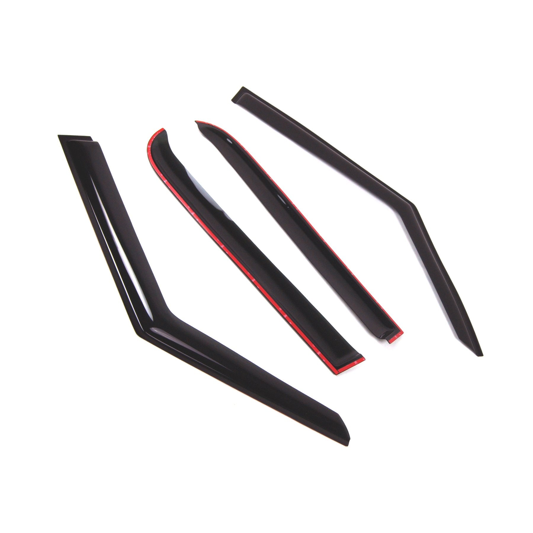 Tuningpros Wd2-684 Dark Smoke 4 Pcs Set Window Visor (Outside Mount) Deflector Rain Guard Compatible With 2011-2015 Mini Country