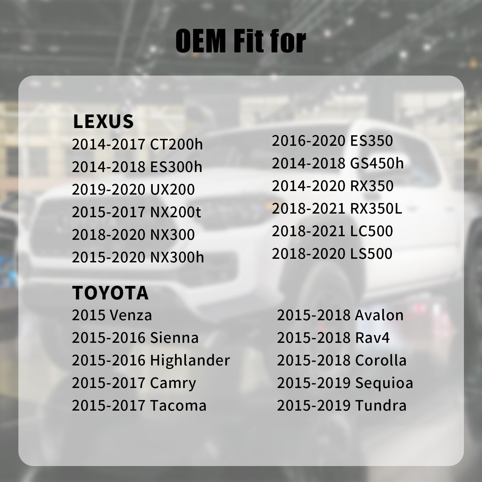 Gas Cap Fuel Cap For Toyota Lexus, 2015-2017 Camry/Tacoma, 2015-2018 Corolla/Rav4/Avalon, 2015-2016 Sienna/Highlander, 2015-2019