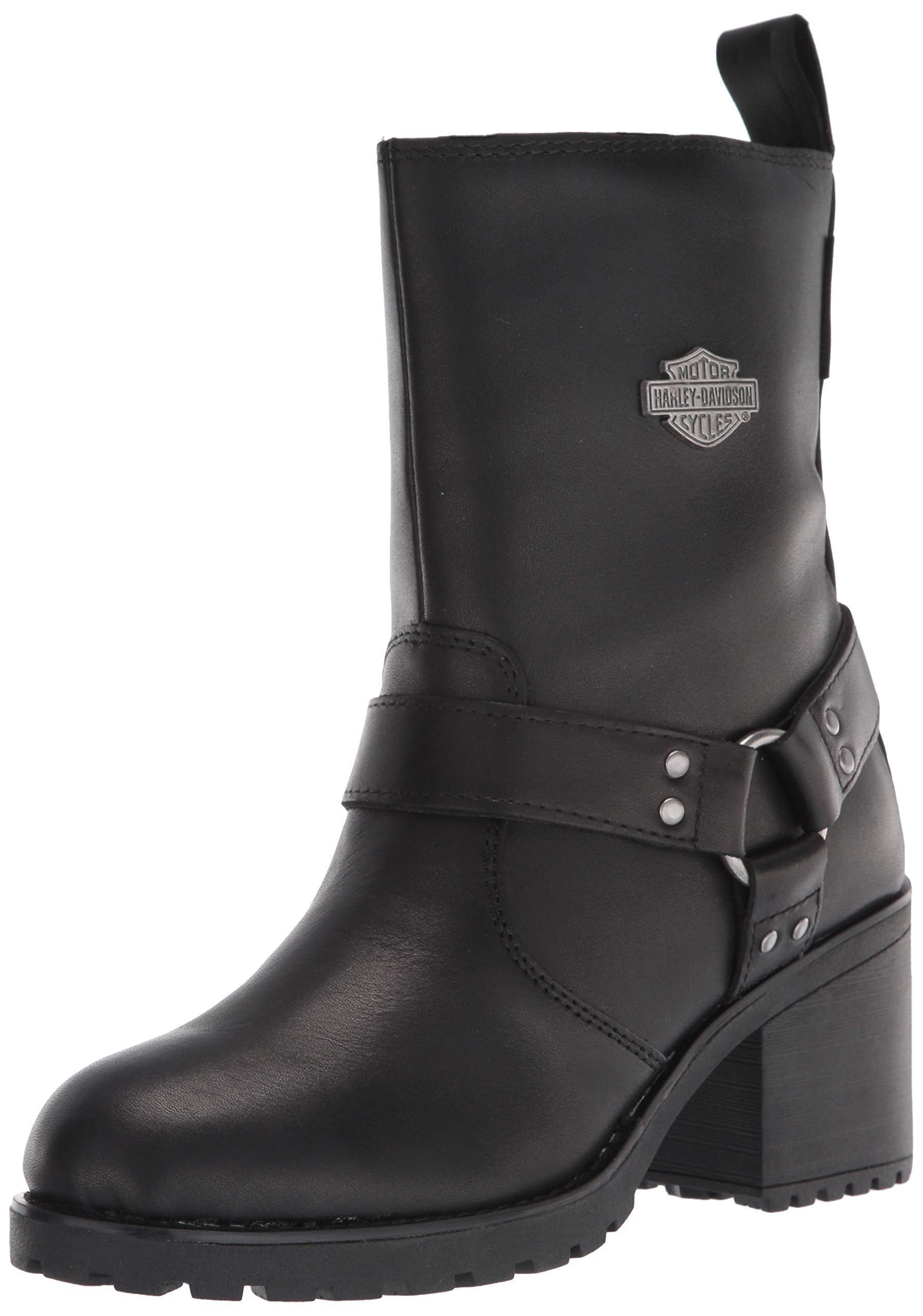 Harley-Davidson Footwear Women'S Rr-Howell Motorcycle Boot, Blk 7'''' Harness, 10