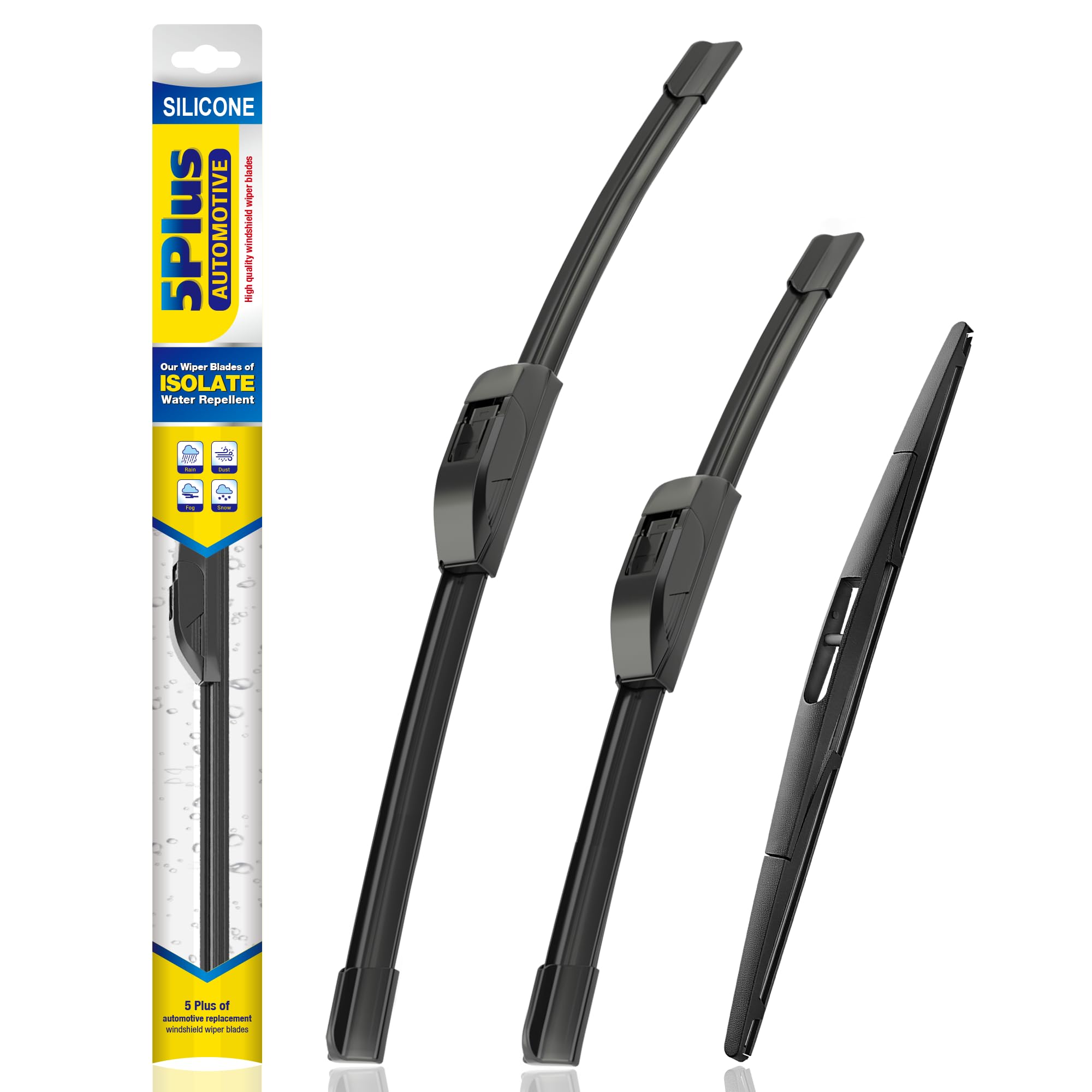5 Plus Silicone Windshield Wipers Replacement For 2007-2018 Acura Rdx,2018-2023 Nissan Leaf,2007-2011 Honda Crv Wiper Blades(Set