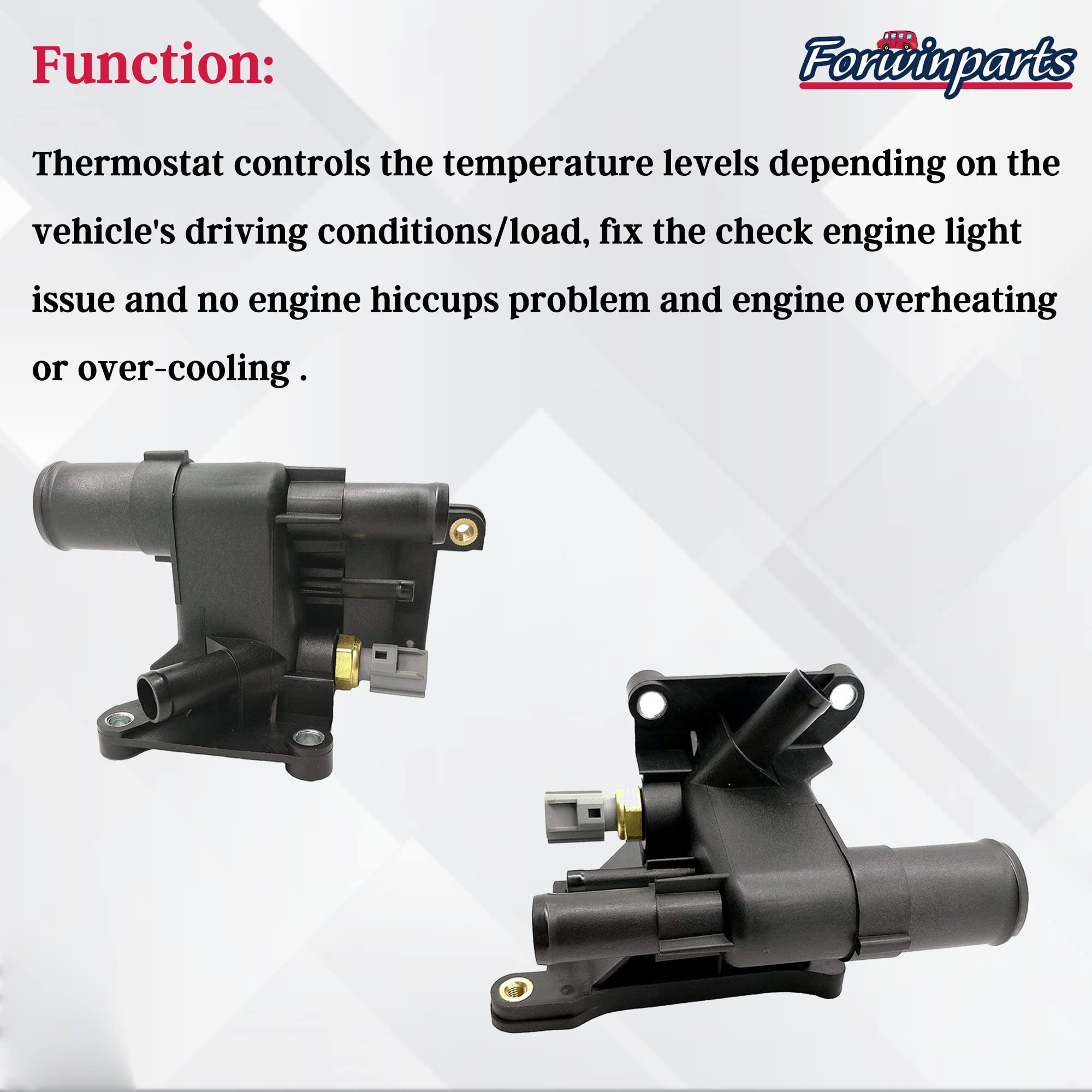 Forwinparts LF941517Z Water Outlet Housing for 2006-2015 Mazda 3 5 6 CX-7 2.0L 2.3L 2.5L 902-690 902690 LF9415179A