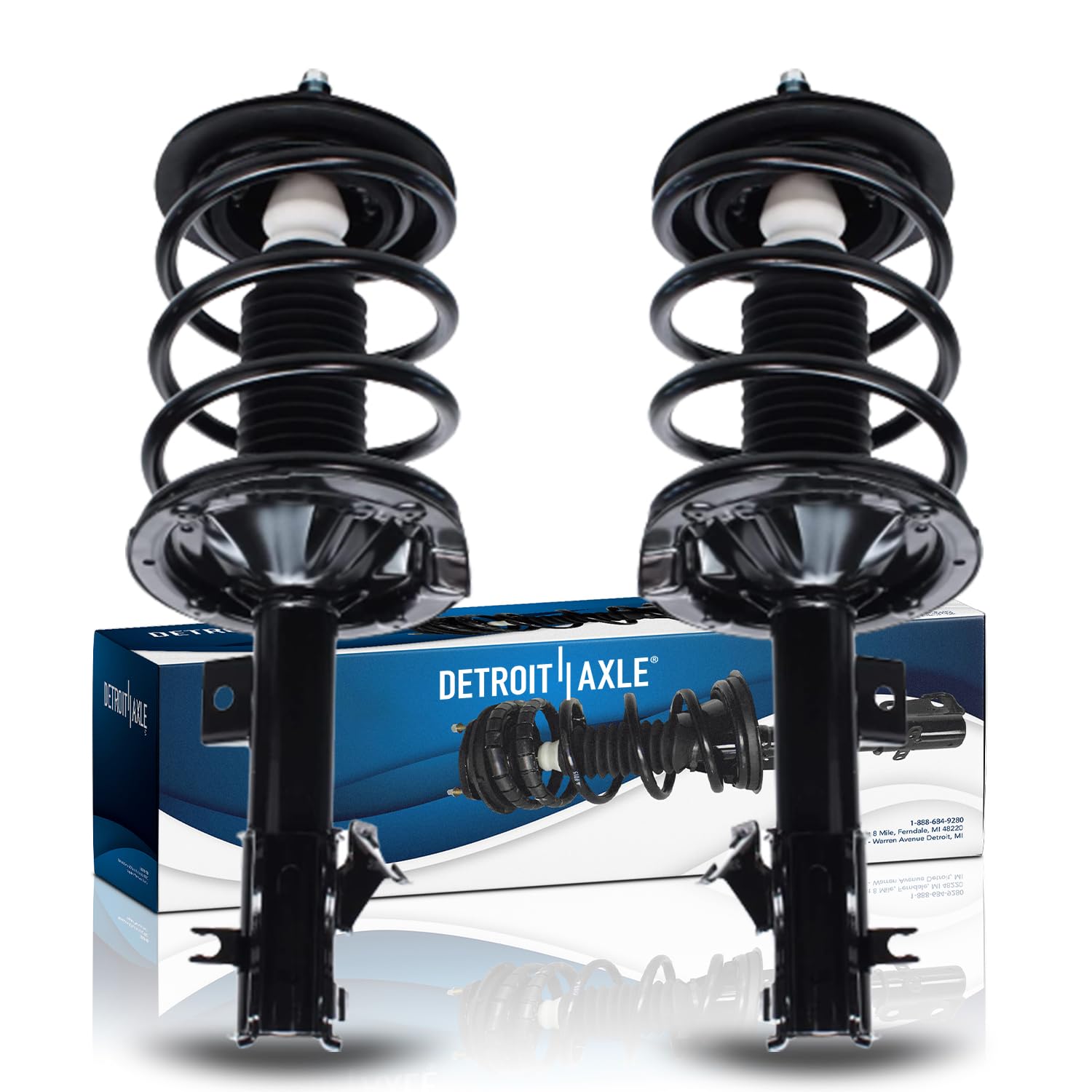 Detroit Axle - Front Struts for 2004-2008 Nissan Maxima, 2 Complete Struts Coil Spring Assembly 2005 2006 2007 Replacement Suspe